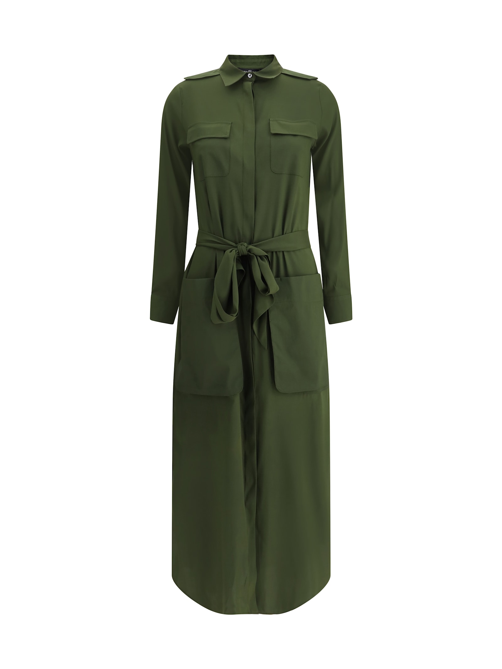 Long Silk Chemisier Dress