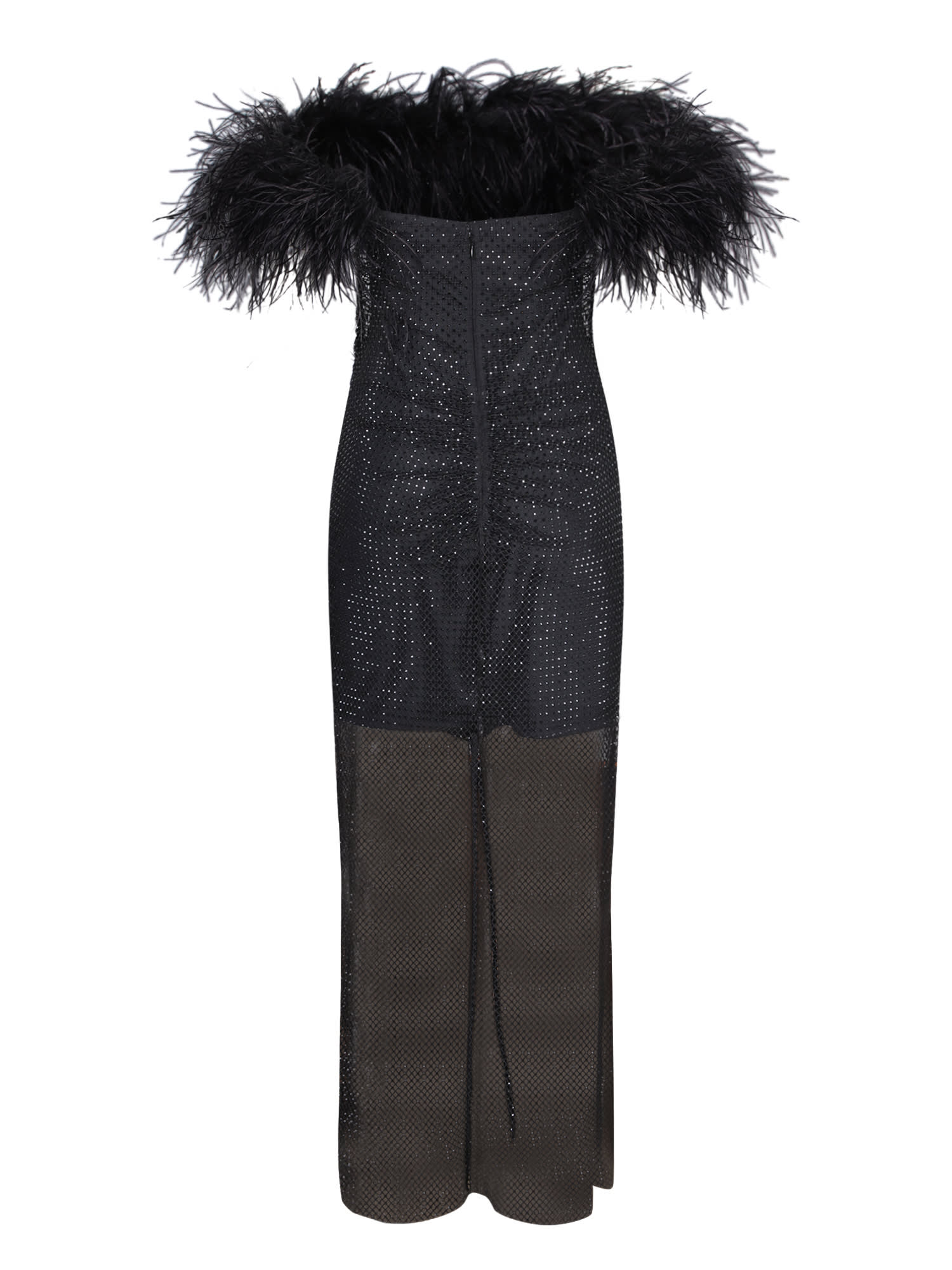 SELF-PORTRAIT CRYSTAL BLACK DRESS