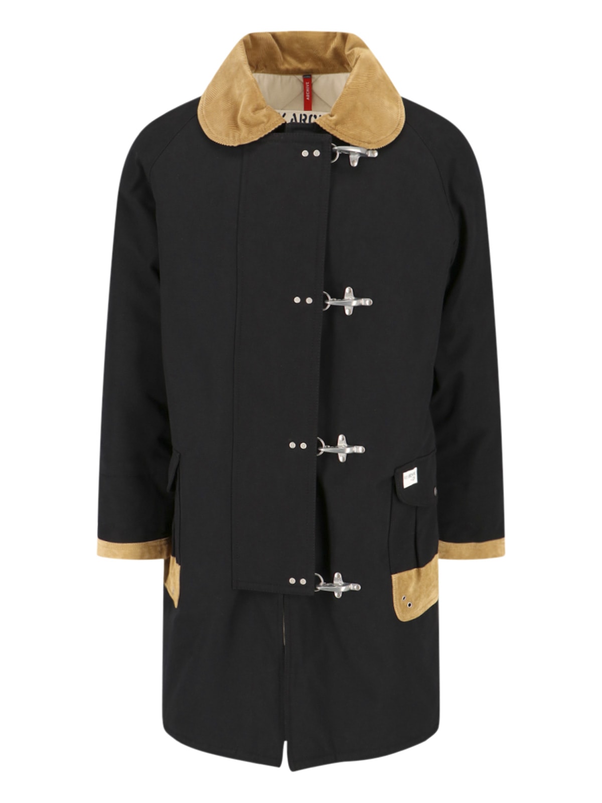 Shop Fay Long Jacket 4 Ganci In Black