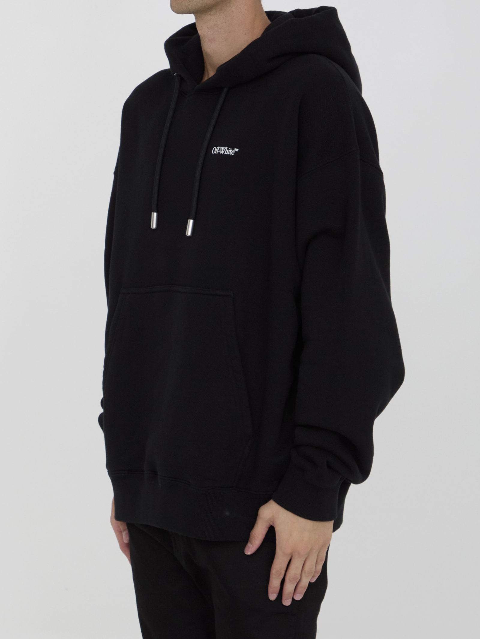 Shop Off-white Windy Arrow Skate Hoodie In Black