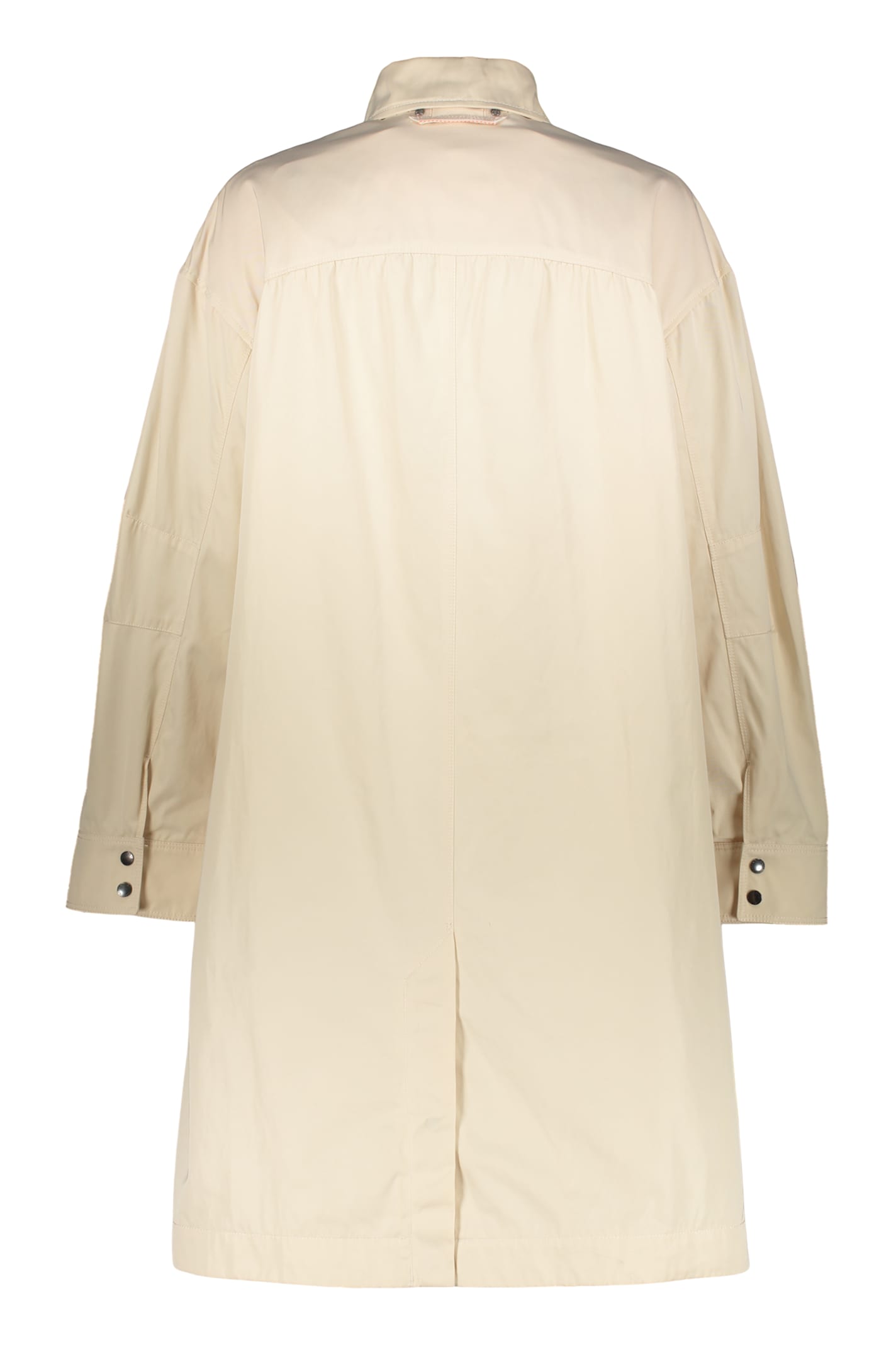 Parajumpers Long Beige Jacket With Classic Elegant Collar In Neutral