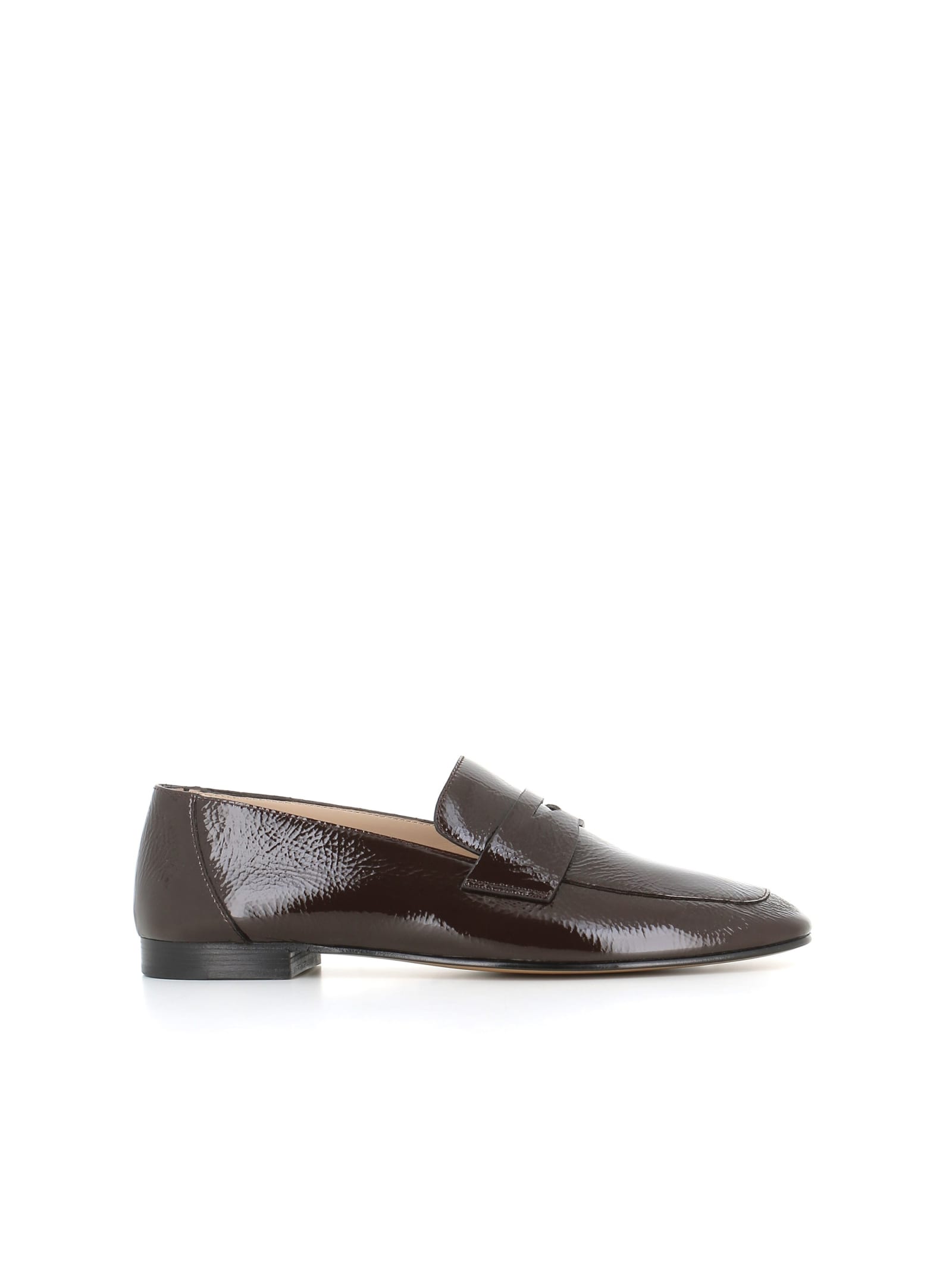 Shop Le Monde Beryl Loafer Placket In Chocolate