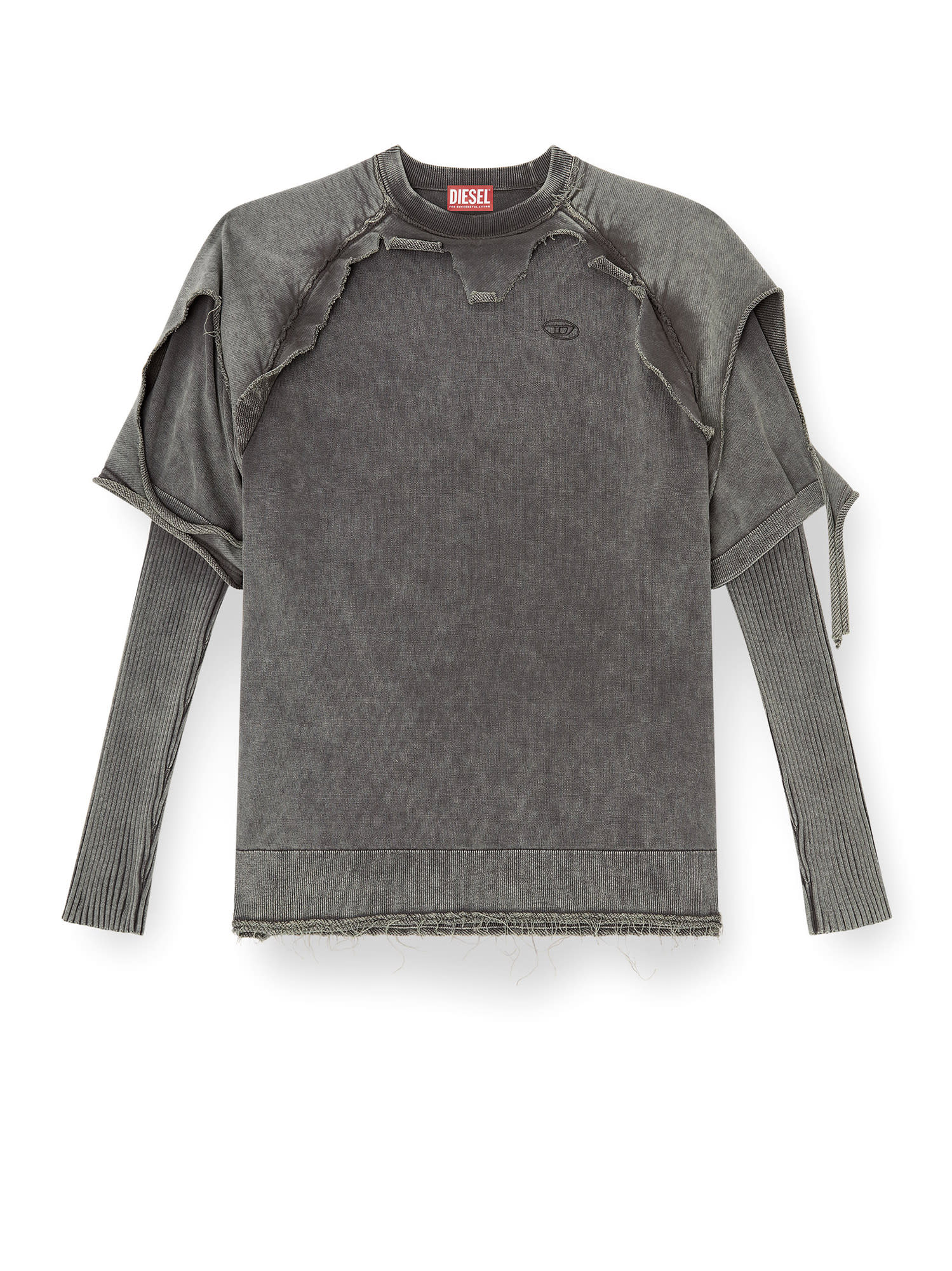 K-petro Cotton Sweatshirt With Distressed Effect