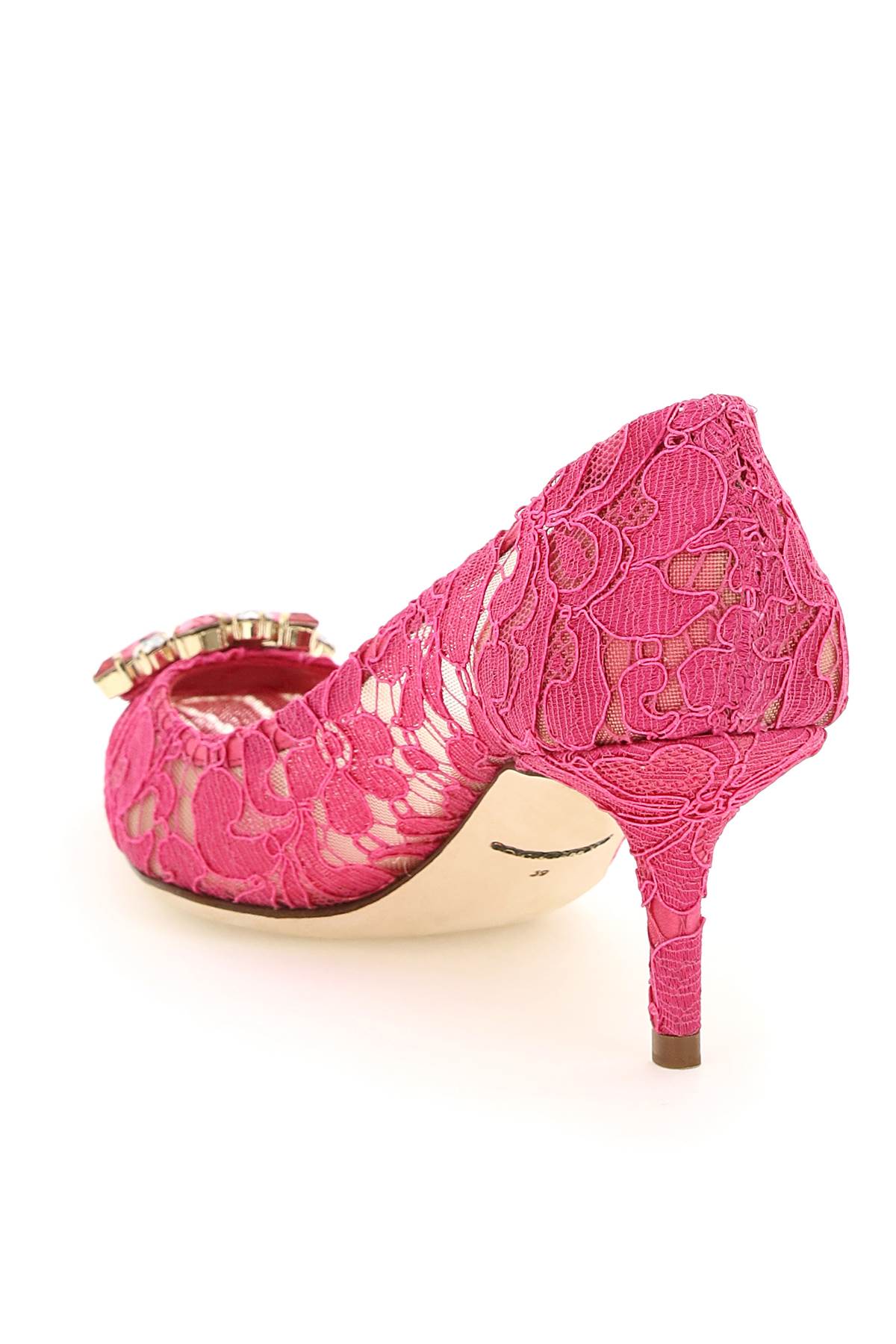 Shop Dolce & Gabbana Charmant Lace Bellucci Pumps