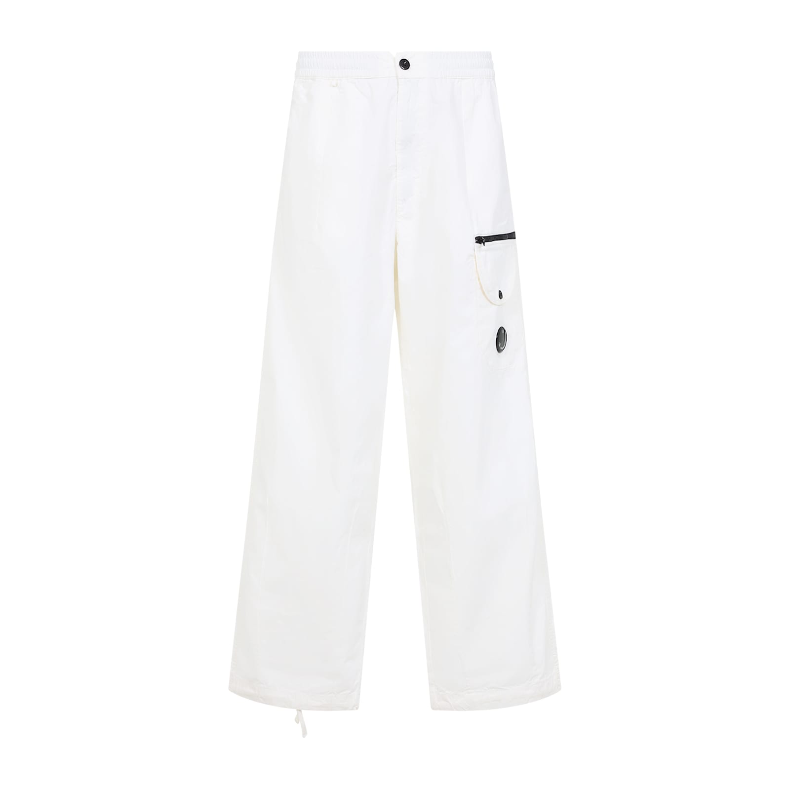 C.p. Company C.p.company Microreps Boxy Cargo Pants In Gauze White