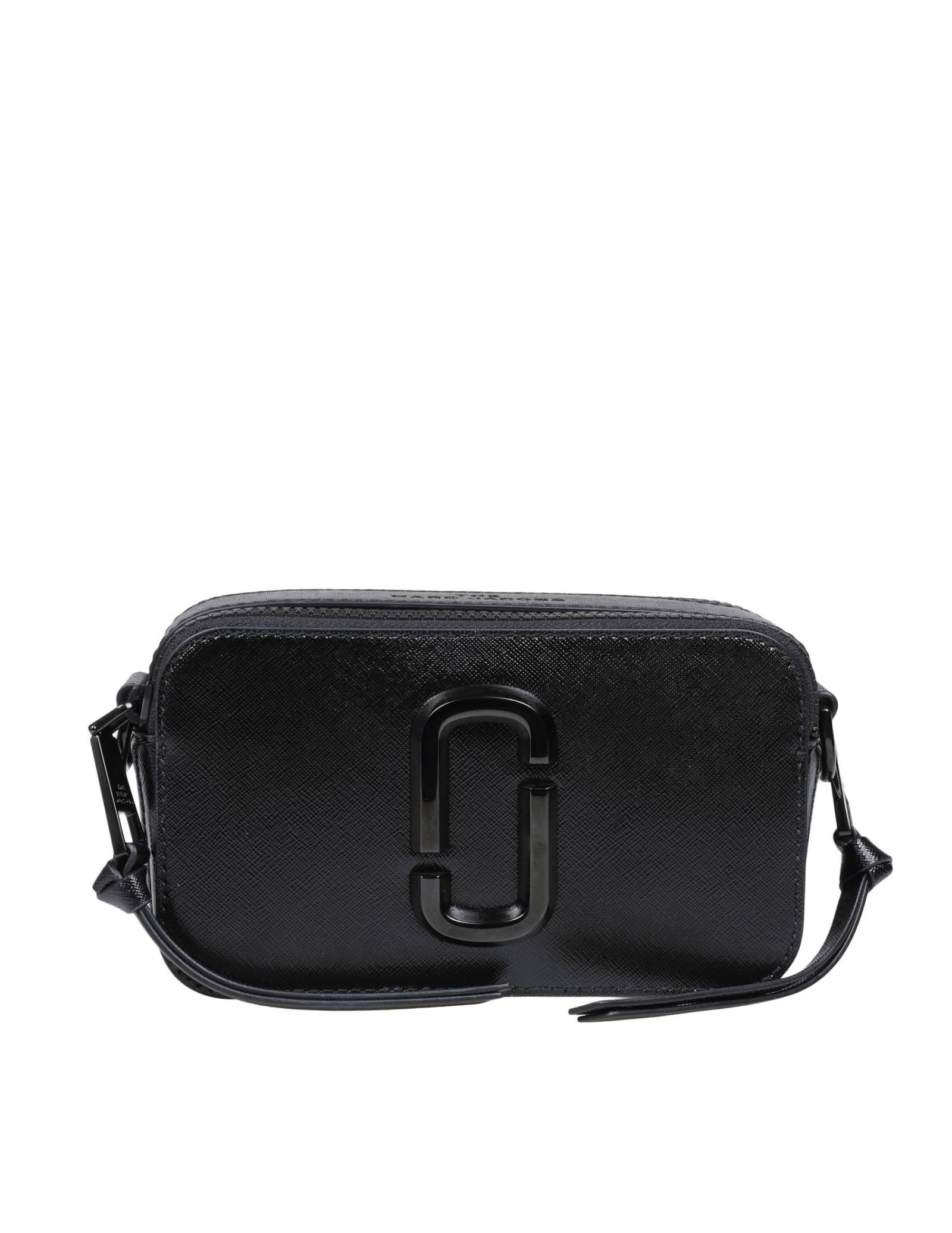 Shop Marc Jacobs Snapshot In Black Leather