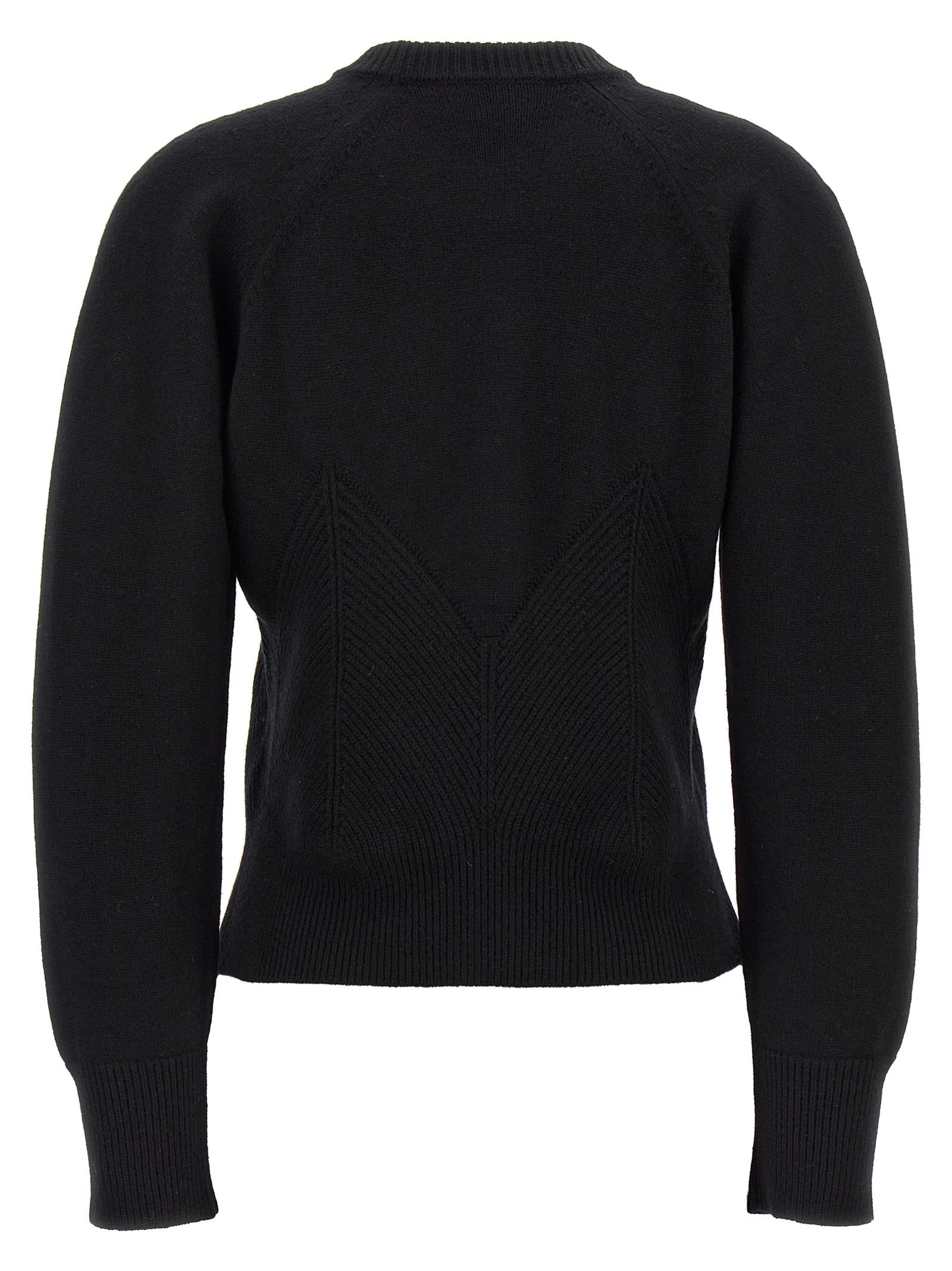 Shop Alexander Mcqueen Chevron Corset Sweater In Black