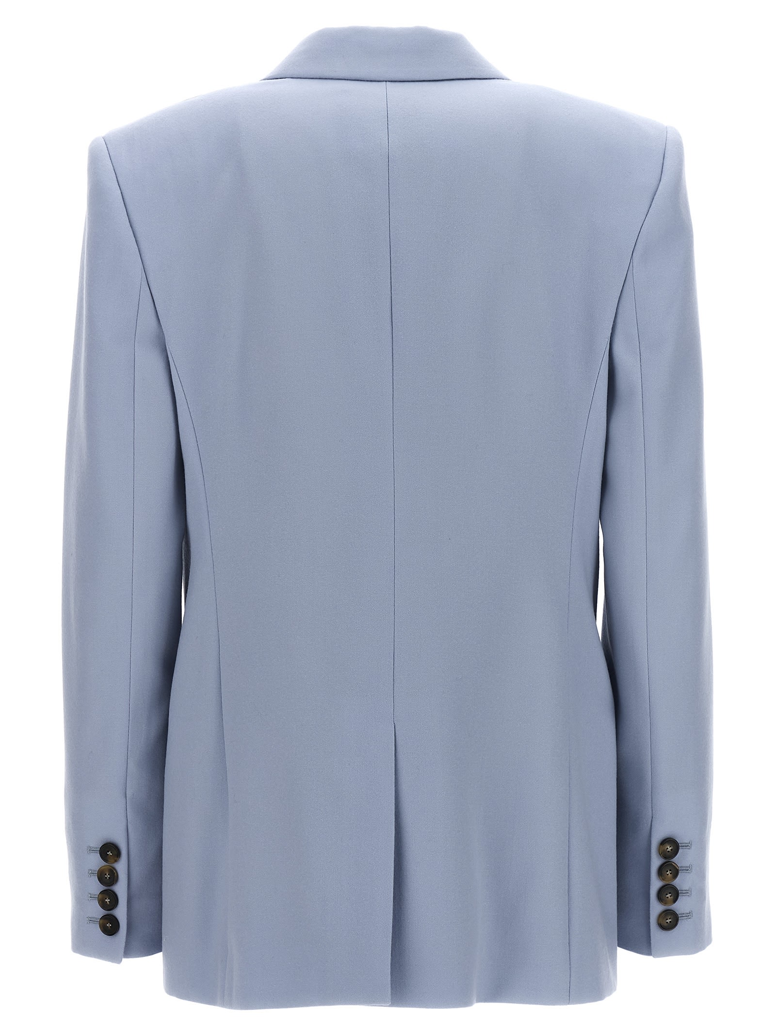 Shop Stella Mccartney Boyfriend Blazer Jacket In Light Blue