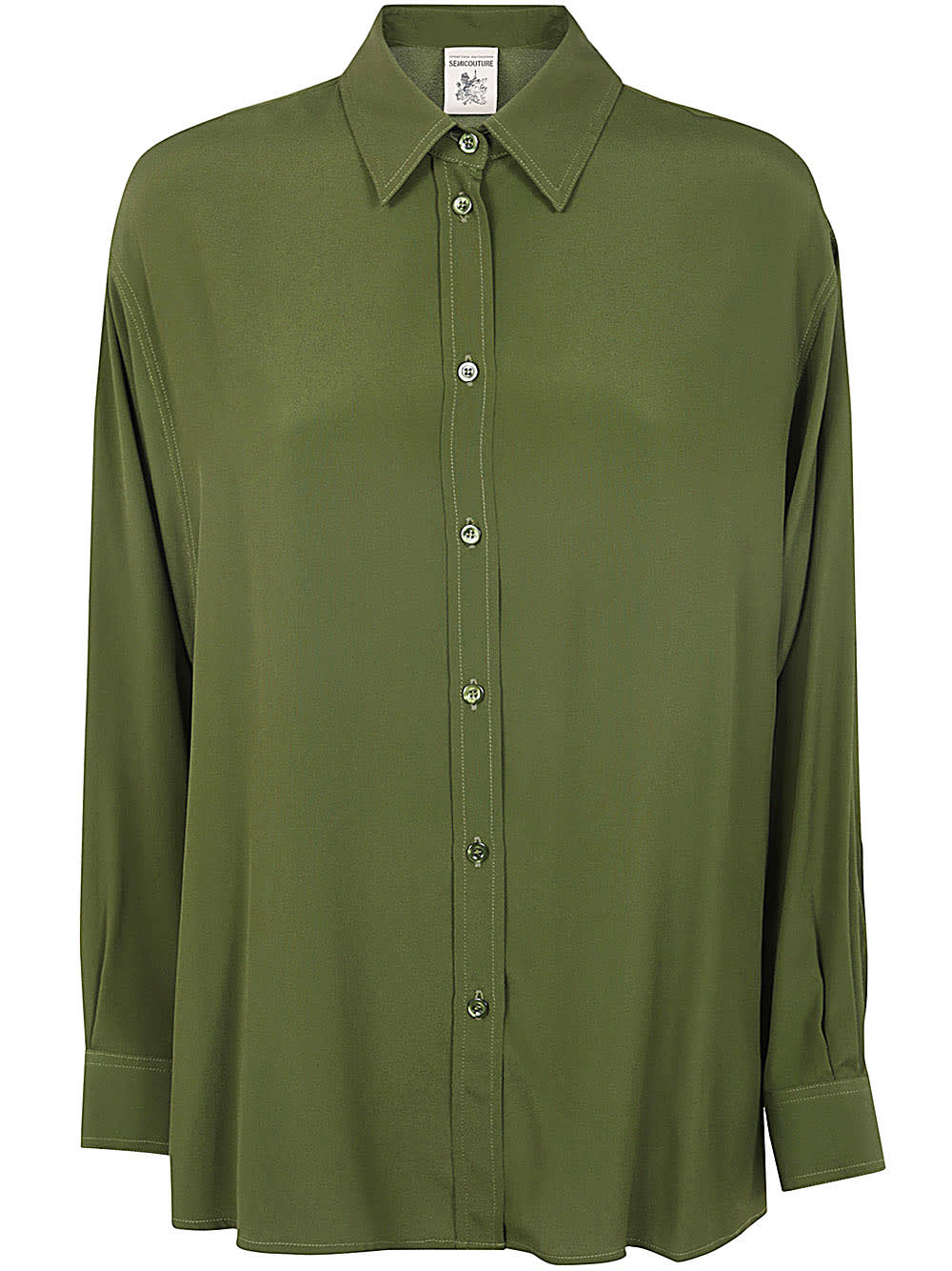 Shop Semicouture Veridiana Shirt In Forest