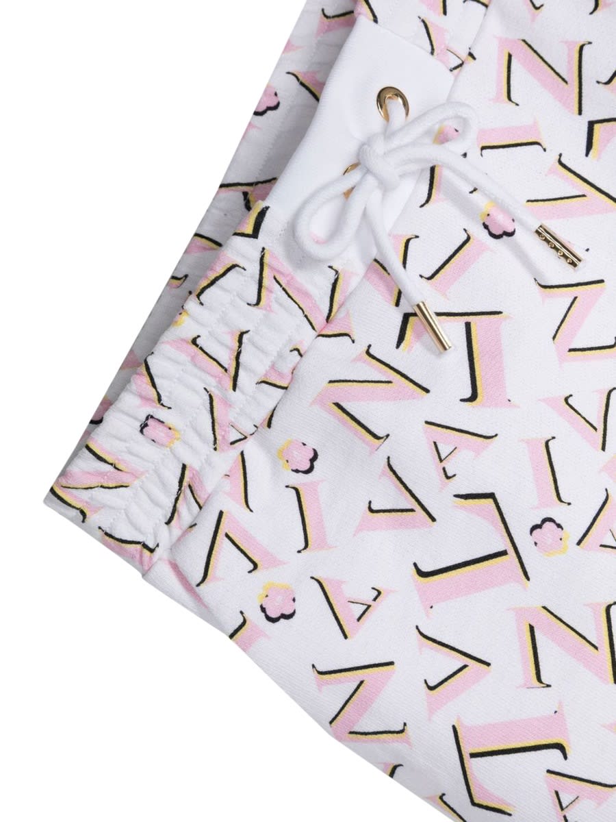 LANVIN ALLOVER LOGO SHORTS