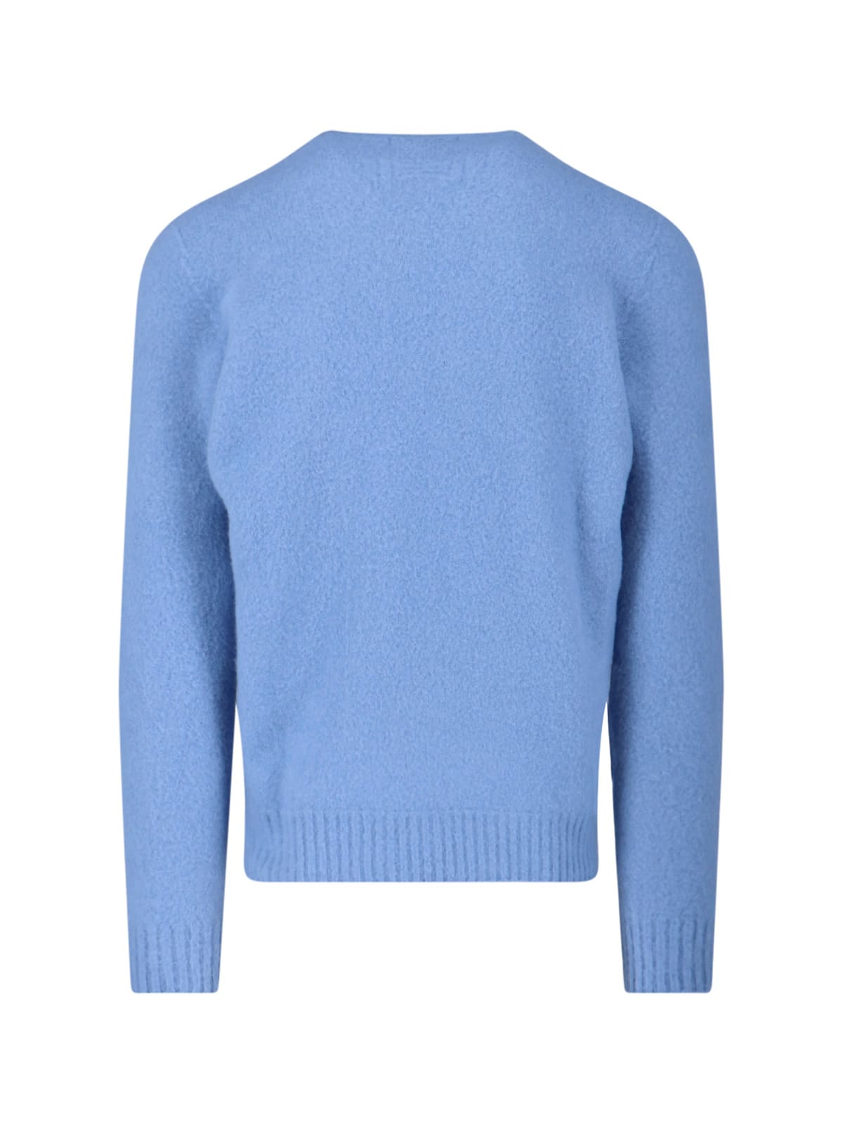 Drumohr Crew-neck Wool Sweater In Blue