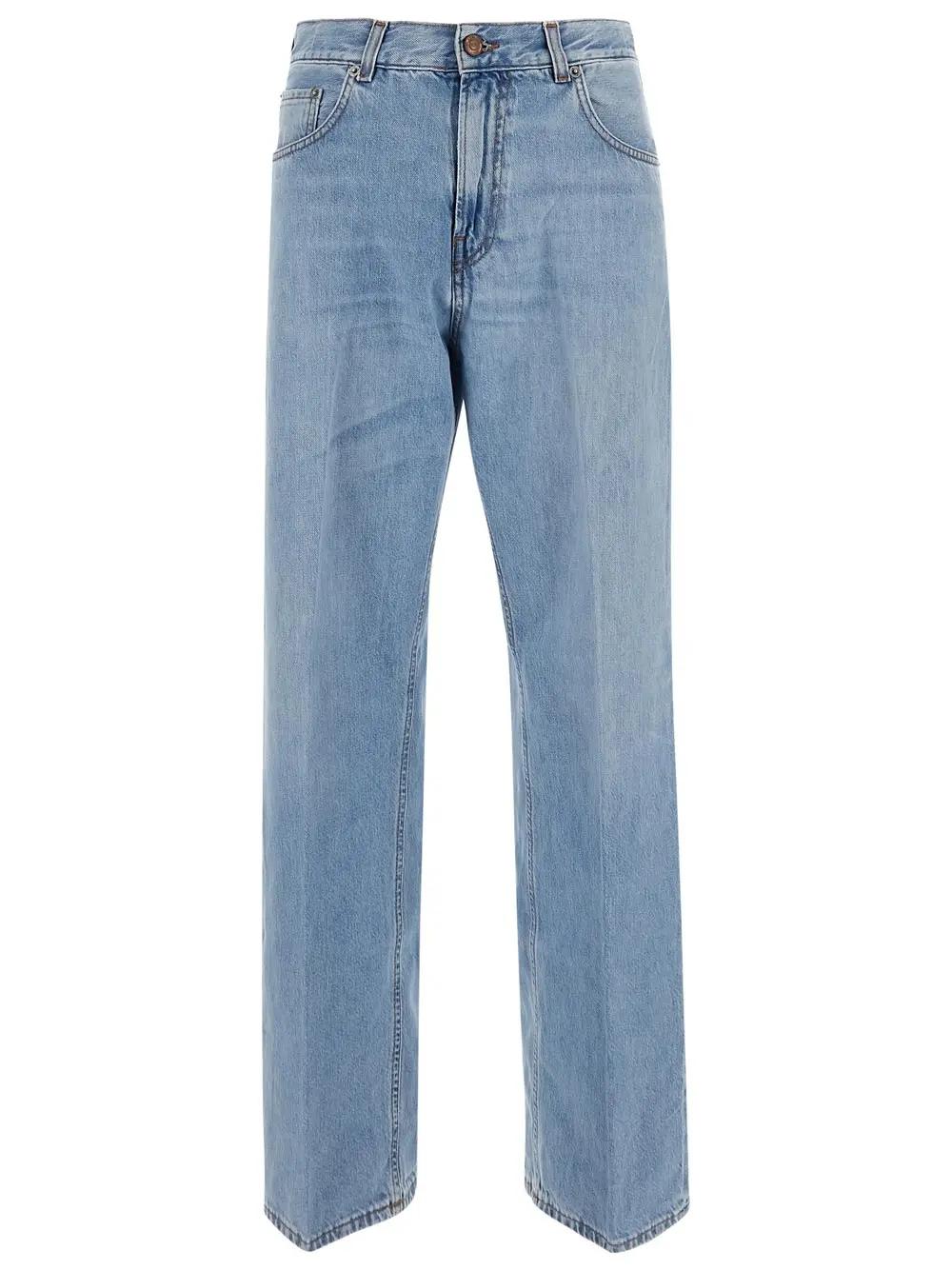 Shop Haikure Wide Leg Jeans In Blue