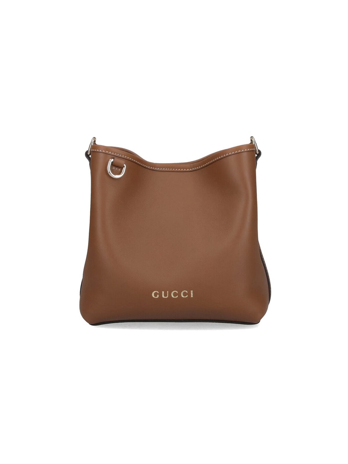 Gucci Women's Mini Gg Emblem Bucket Bag Brown | 815118aaec2