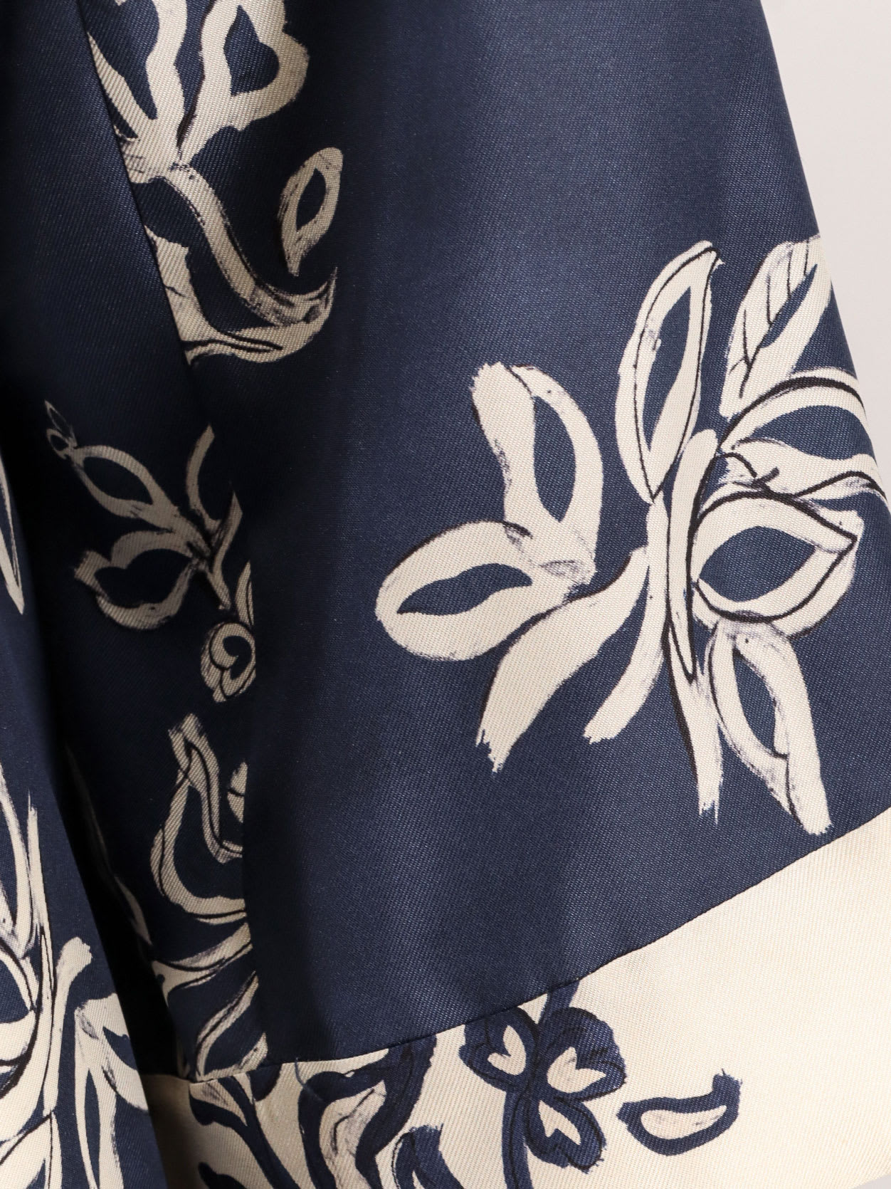 S Max Mara Timeo Kaftan Silk Dress With Floral Print In Blue