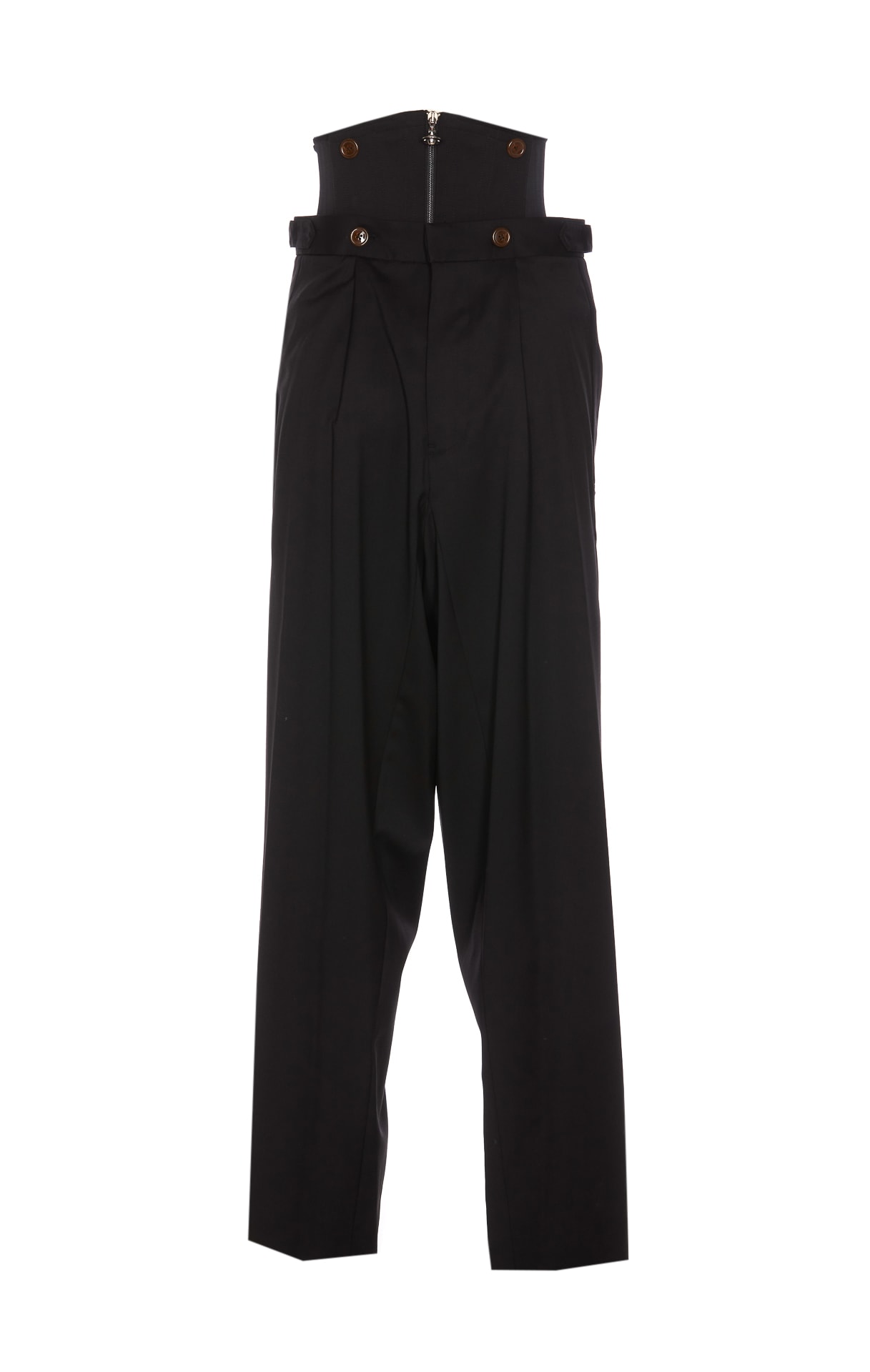 Shop Vivienne Westwood Long Macca Corset Pants In Black