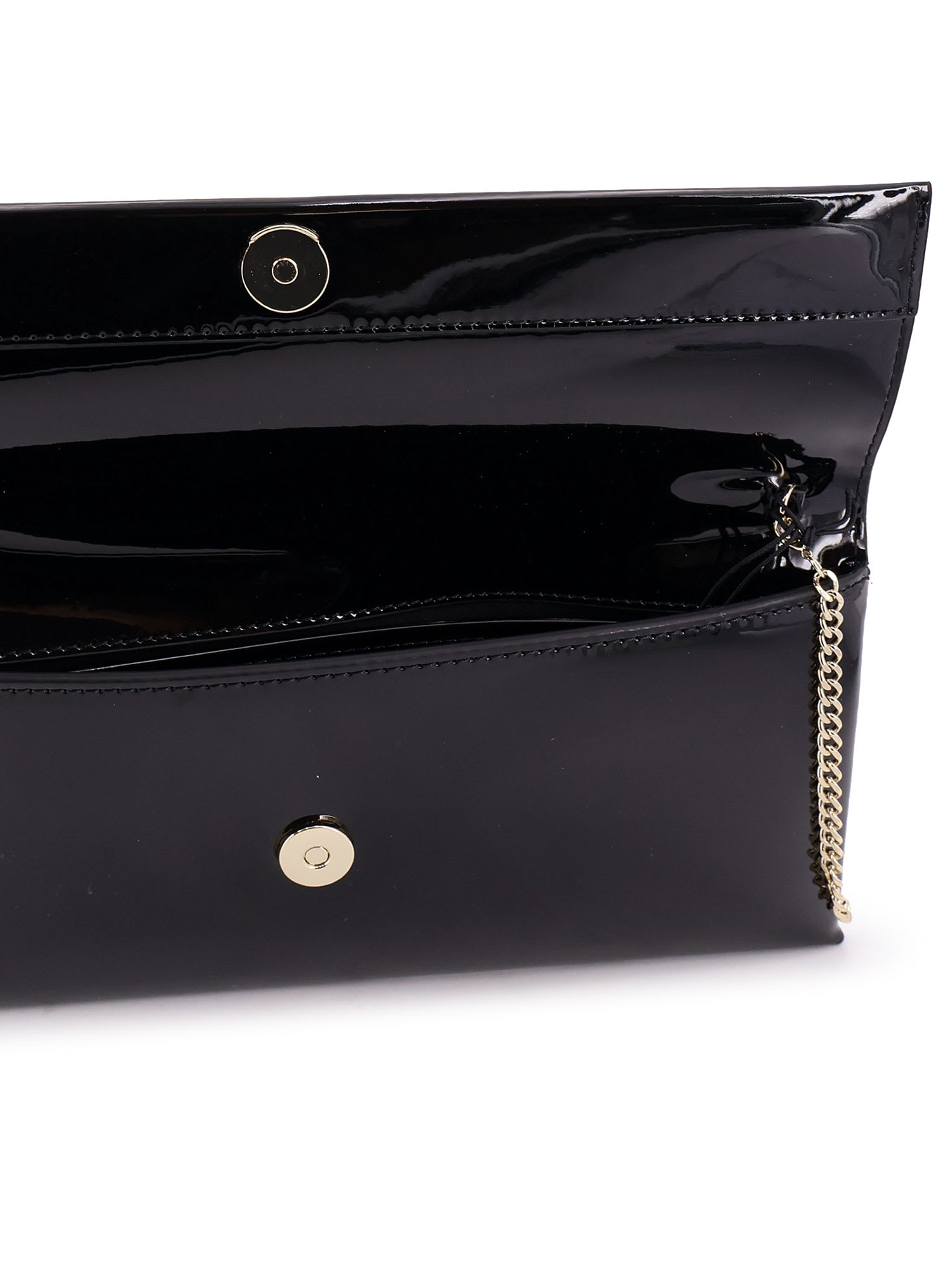 Hugo Boss Patent Leather Clutch Bag In Black