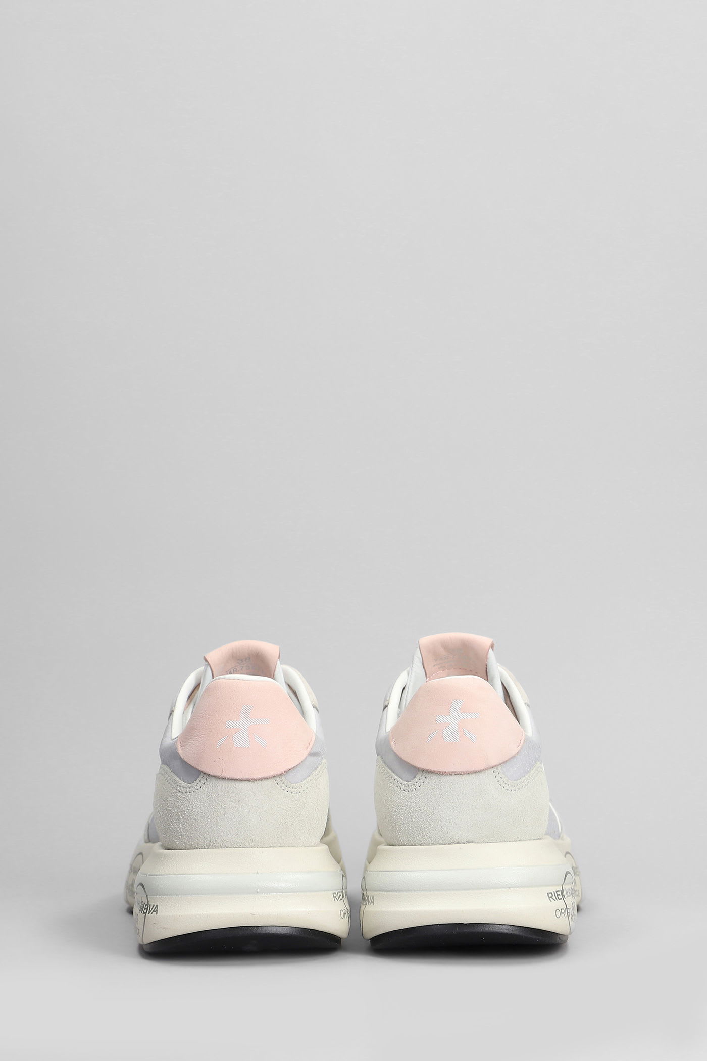 Premiata Cassie Sneakers In Grey Suede And Fabric In Gray
