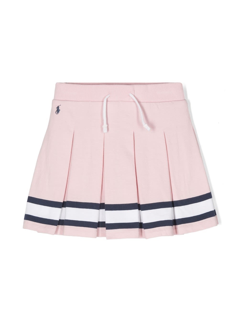 Shop Ralph Lauren Pink Pleated Mini Skirt With Striped Pattern