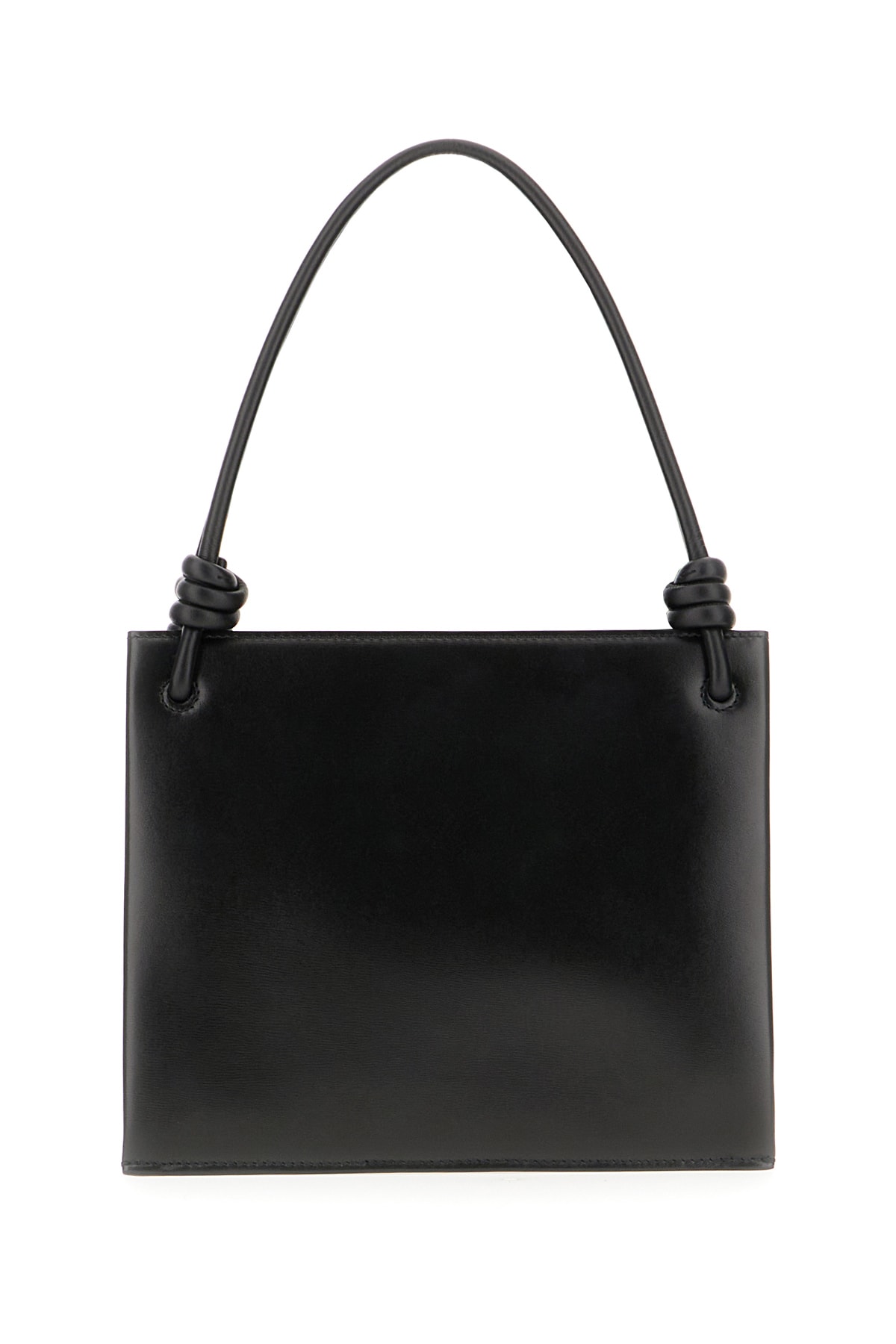 Shop Jil Sander Black Leather Giro Handle Handbag In 001