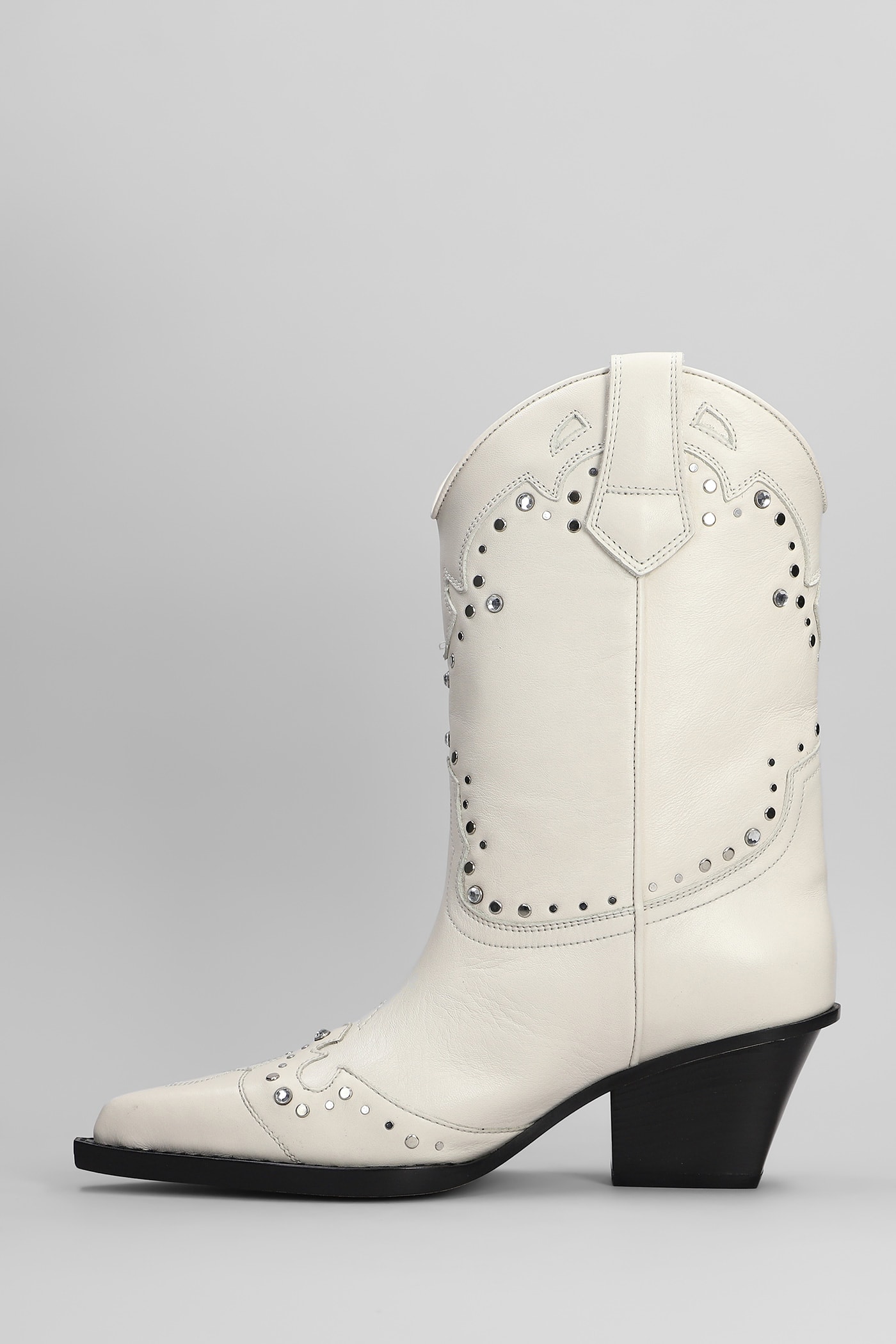 Paris Texas Janice Boot 60 Texan Boots In White Leather In White