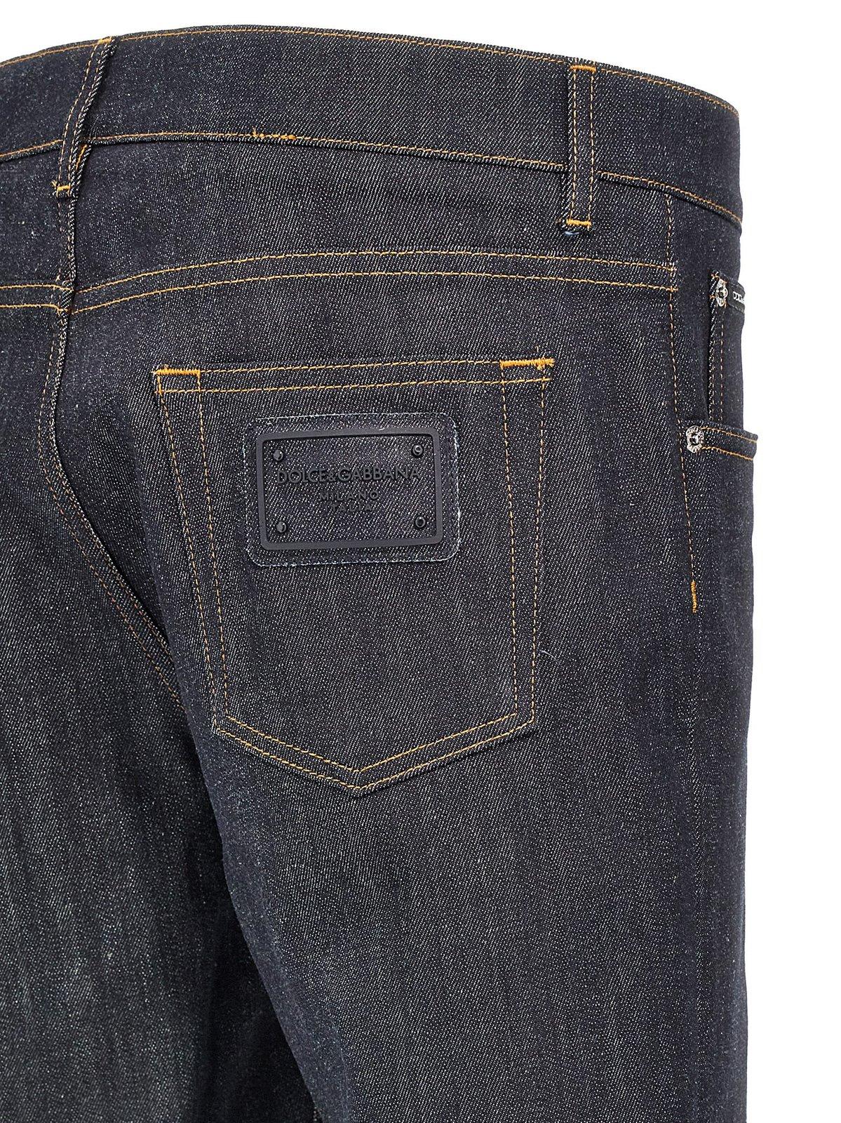 Shop Dolce & Gabbana Slim Fit Jeans In Variante Abbinata