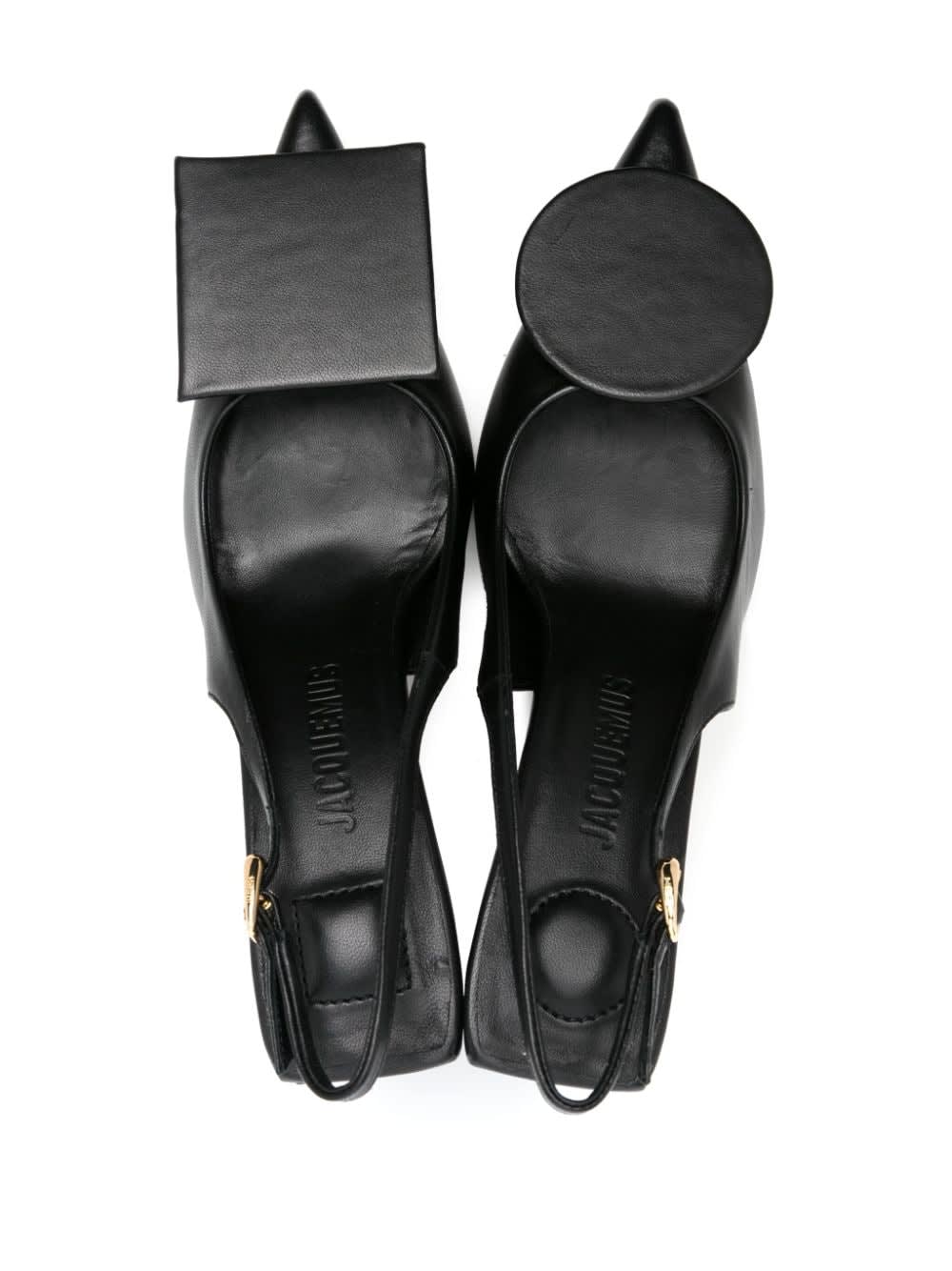 Shop Jacquemus Les Slingback Duelo Hautes 80mm Pumps In Black