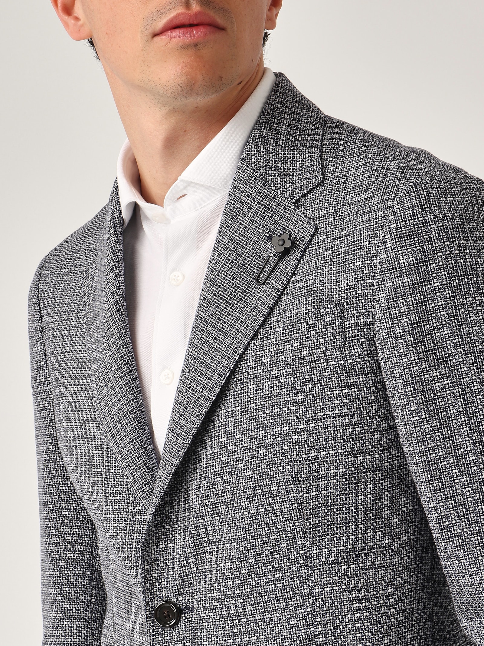 Lardini Blazer 2 Bottoni Blazer In Bianco-blu