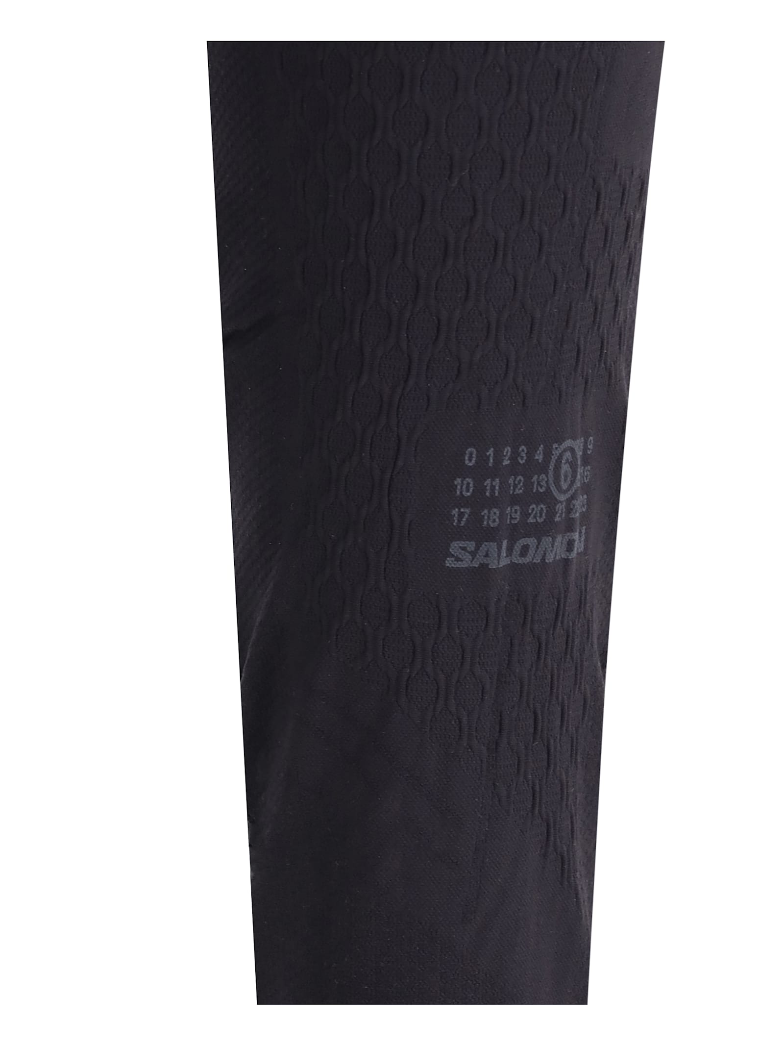 Mm6 Maison Margiela Salomon Seamless Stretch Thermal Leggings In Deep Black