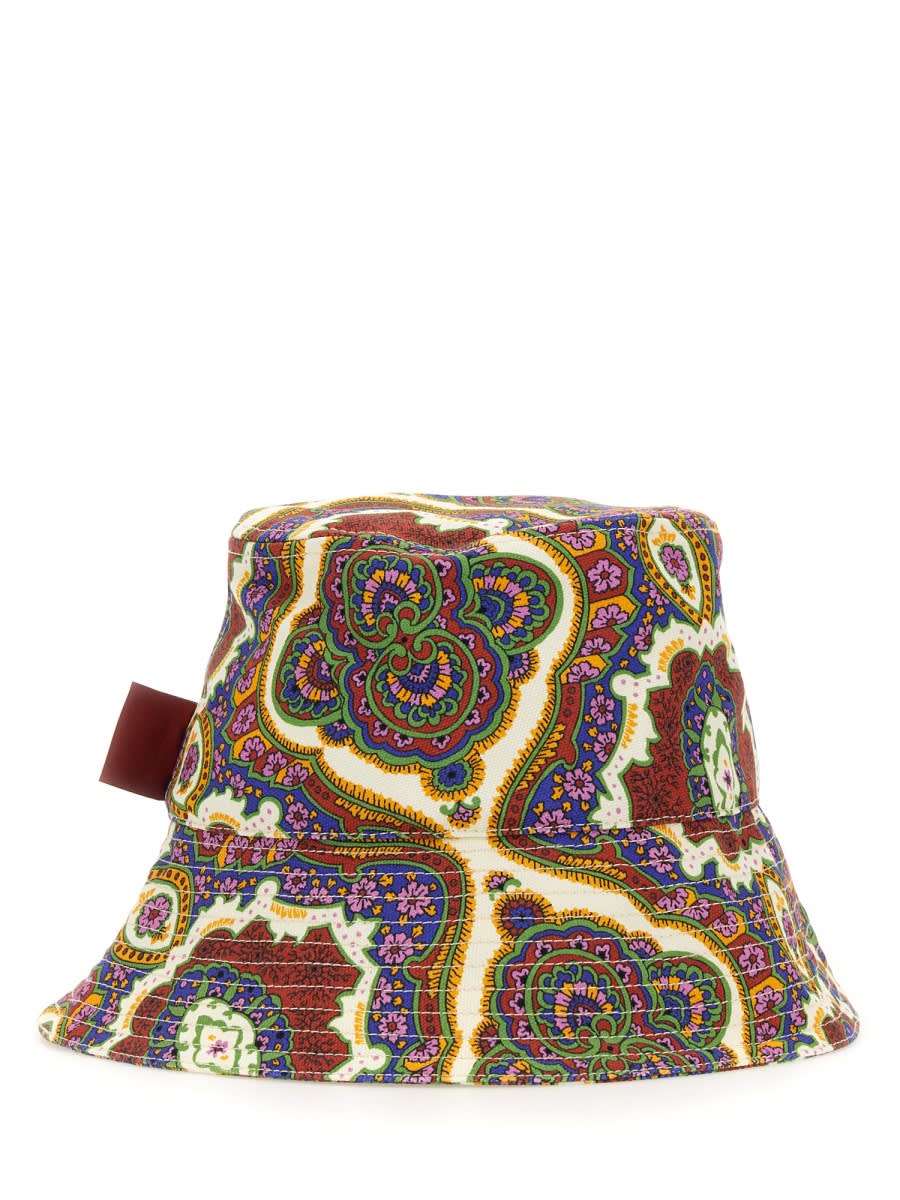 Shop Etro Paisley Bucket Hat In Multicolour