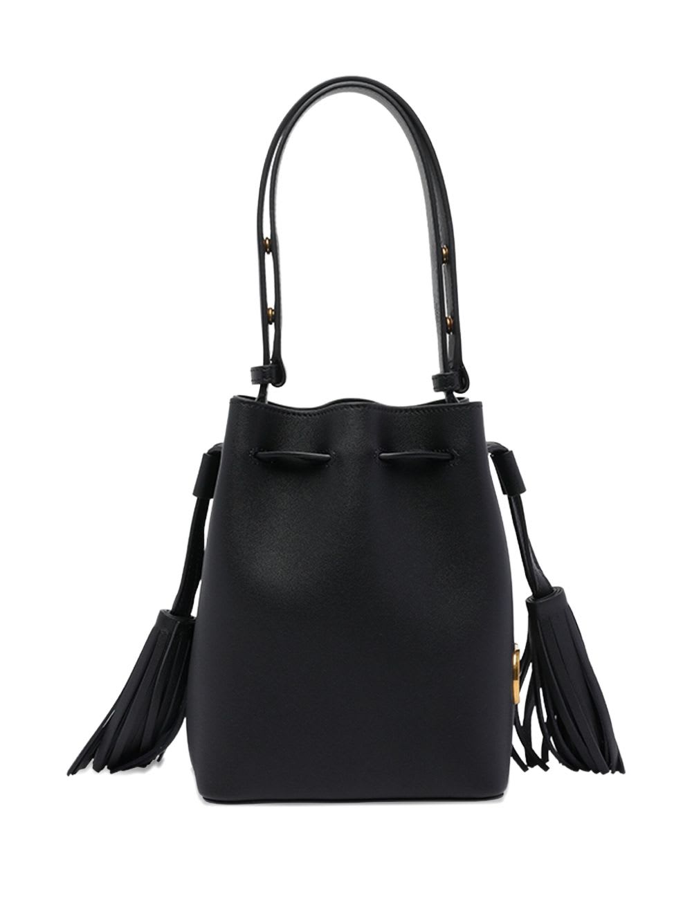 Valentino So Seau Small Leather Bucket Bag In Black