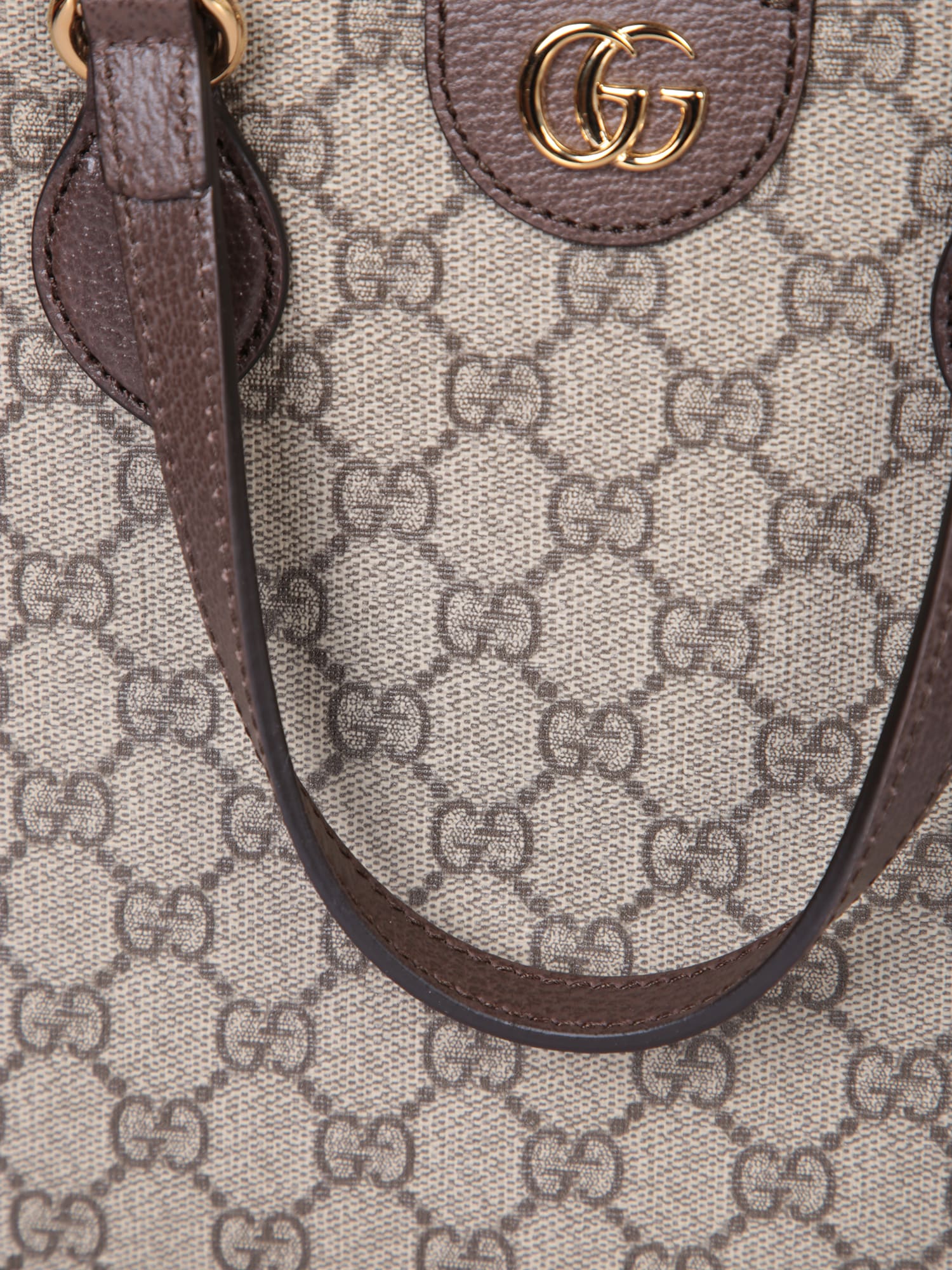 Shop Gucci Ophidia S Monogram Beige Shopping Bag