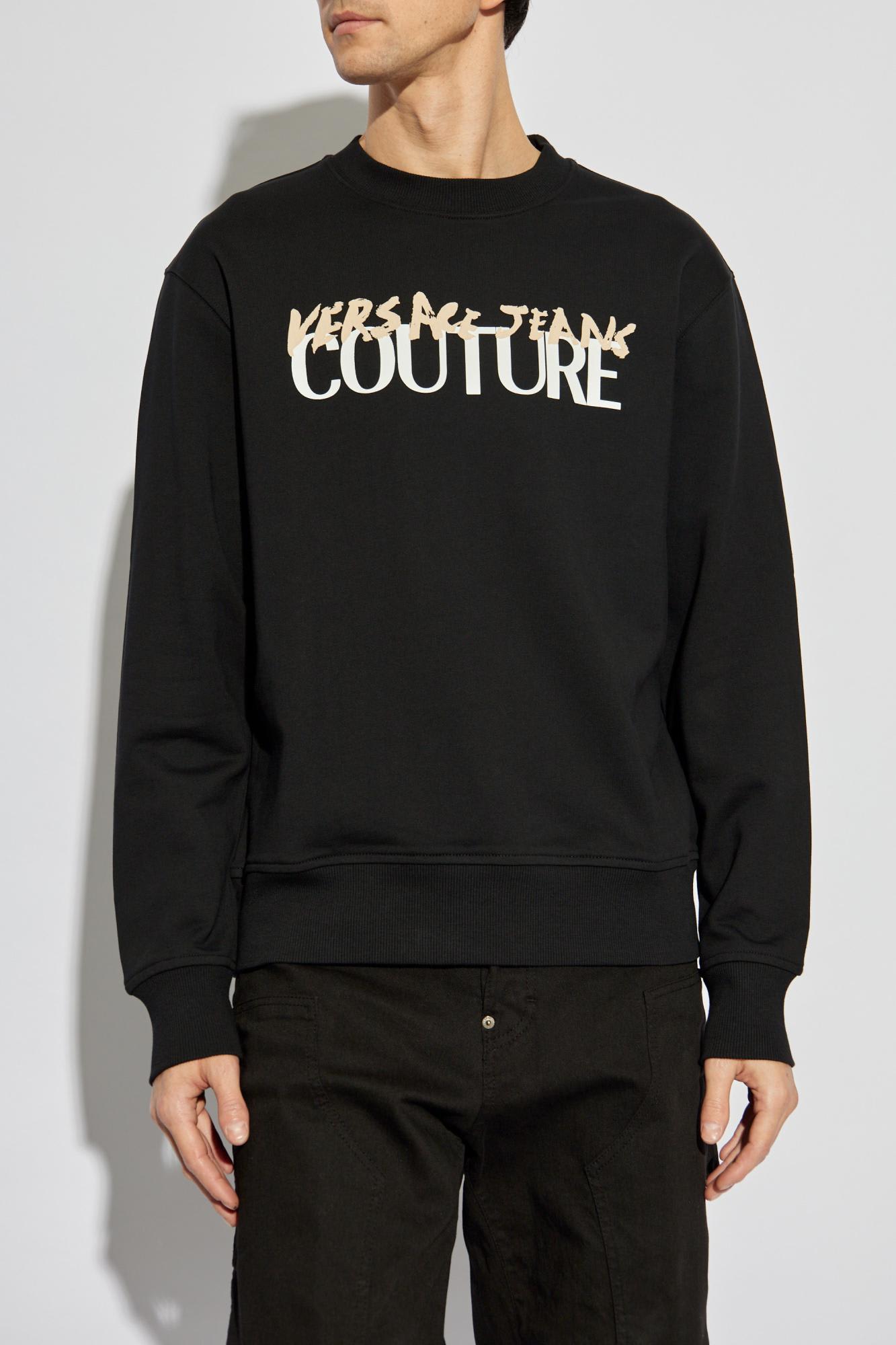 VERSACE JEANS COUTURE VERSACE JEANS COUTURE SWEATSHIRT WITH PRINTED LOGO 