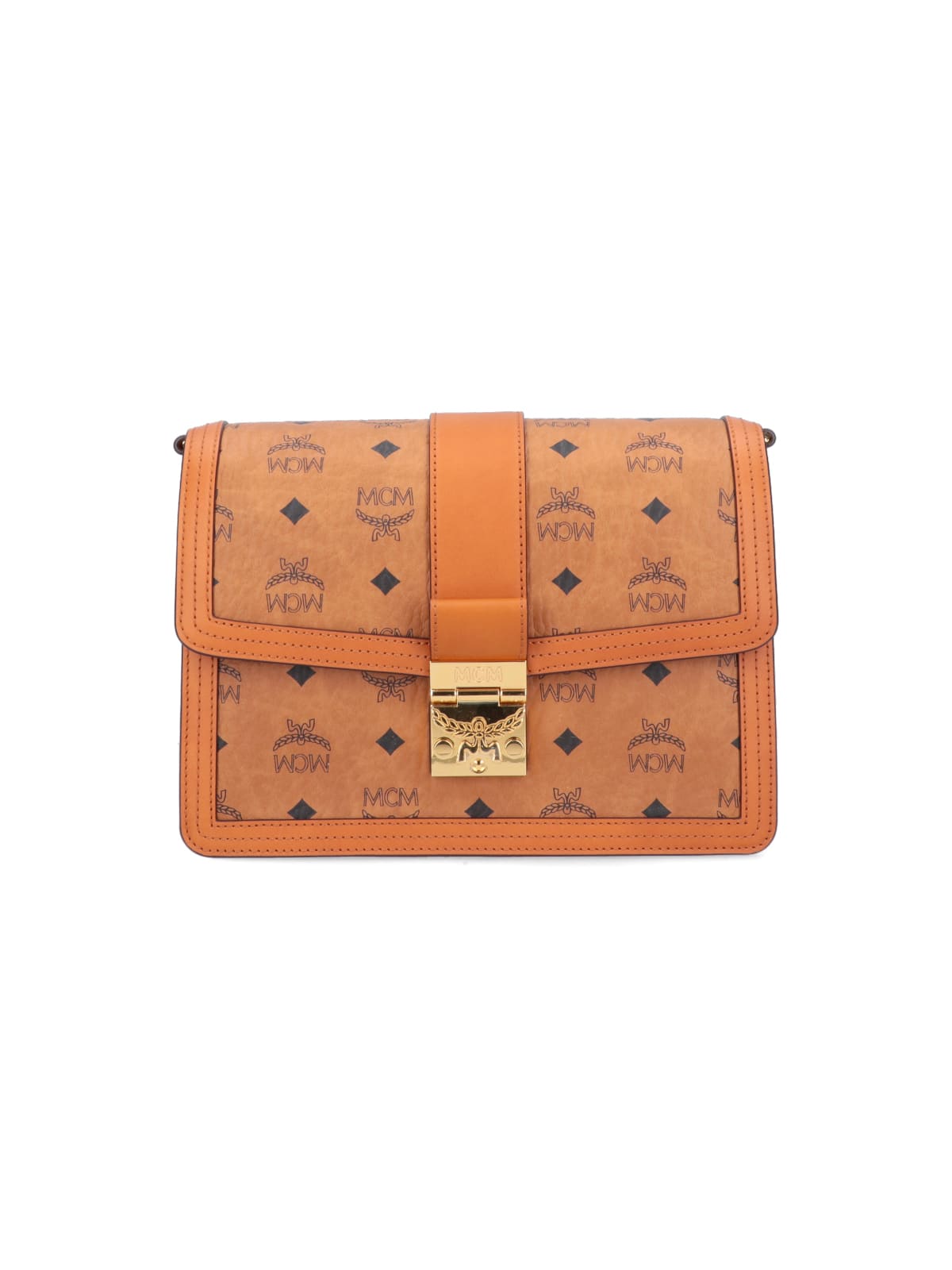 Shop Mcm Tracy Shoulder Bag In Brown