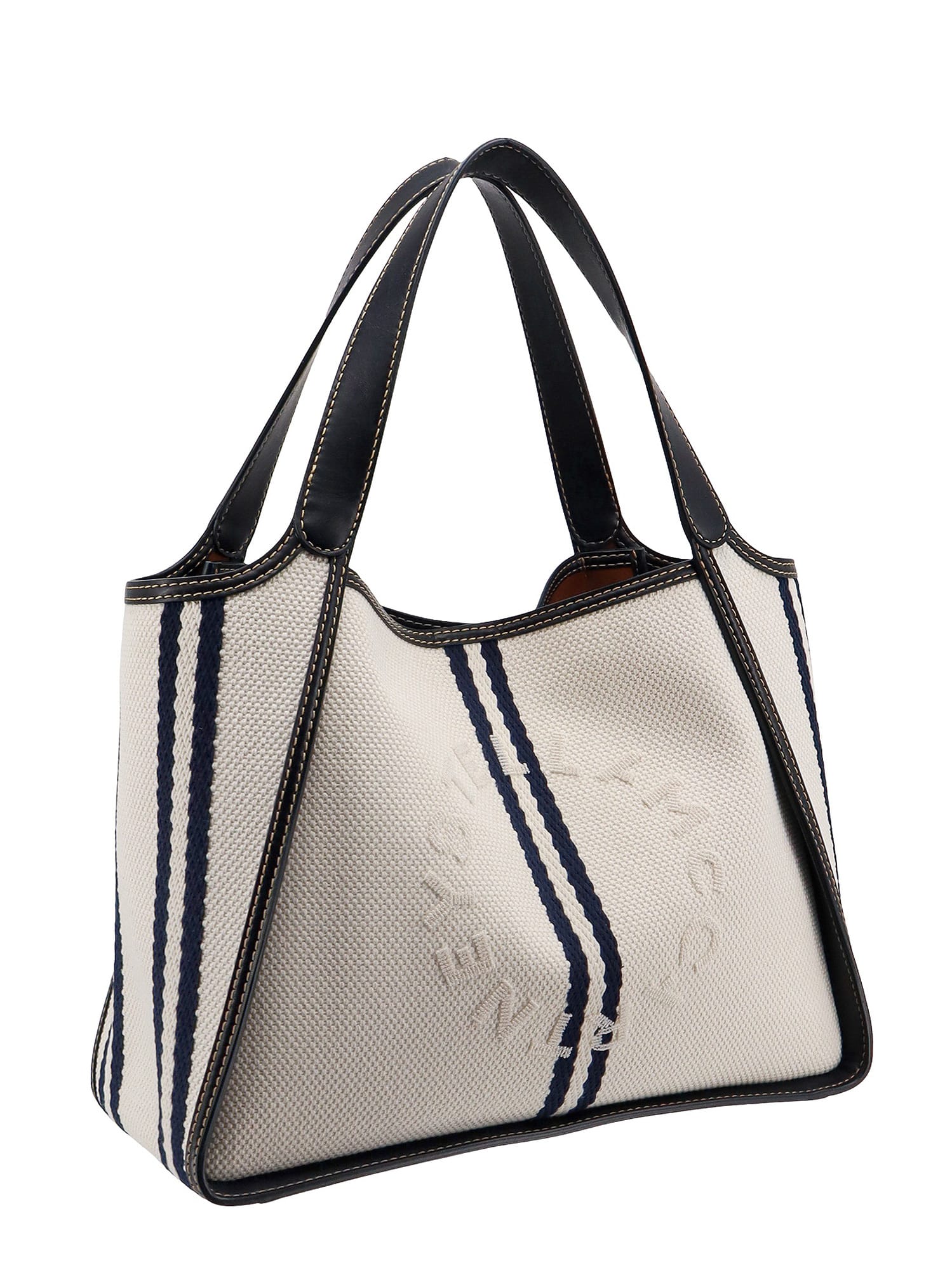 Shop Stella Mccartney Logo Ryder Shoulder Bag In White
