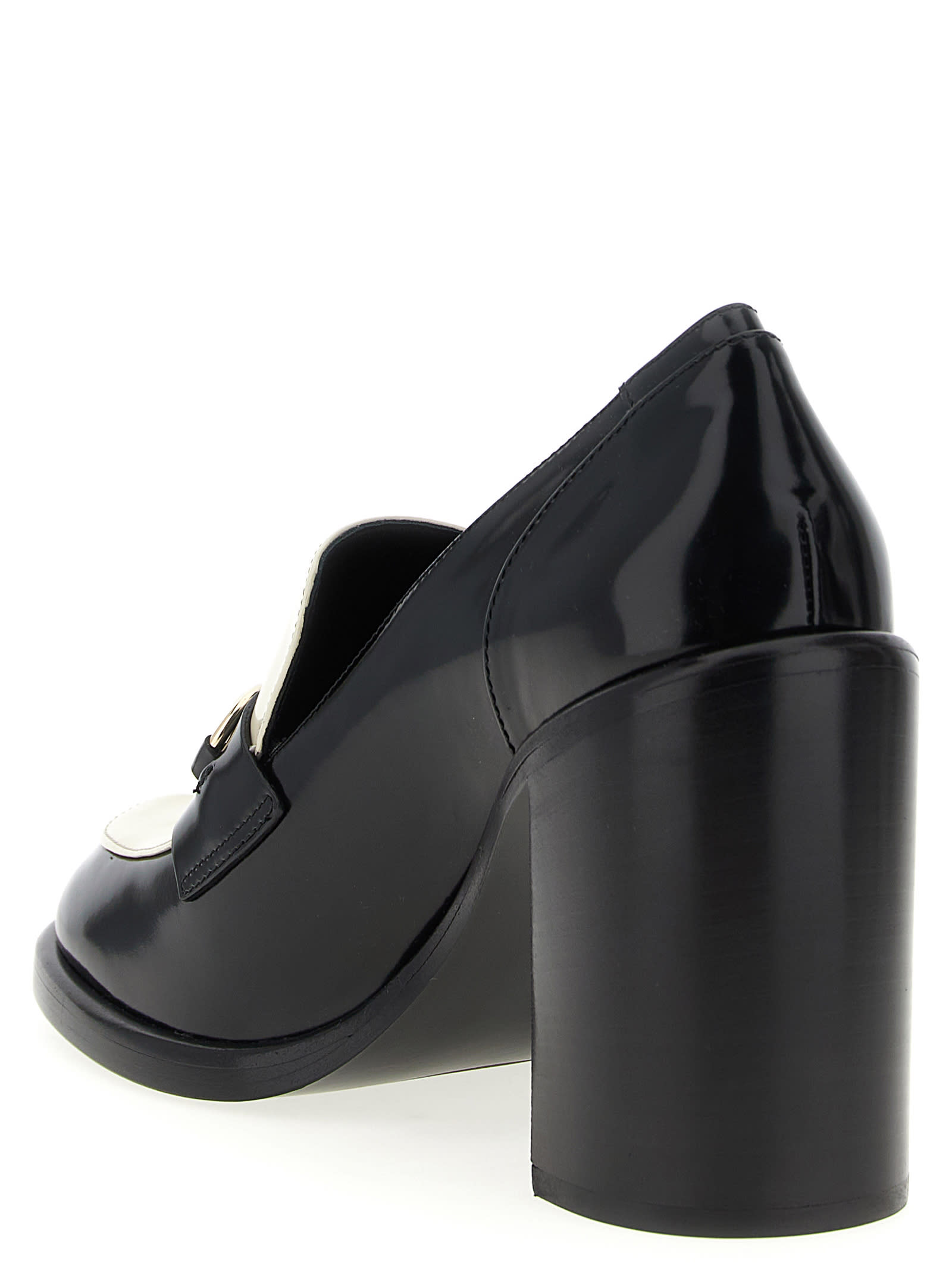Gucci Stylish Two-tone Loafers Block Heel In Multi