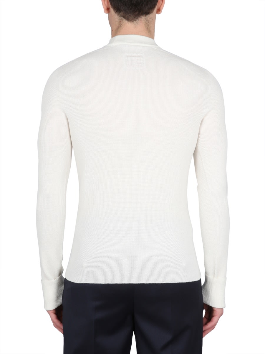 Shop Balmain Wool Jersey. In White