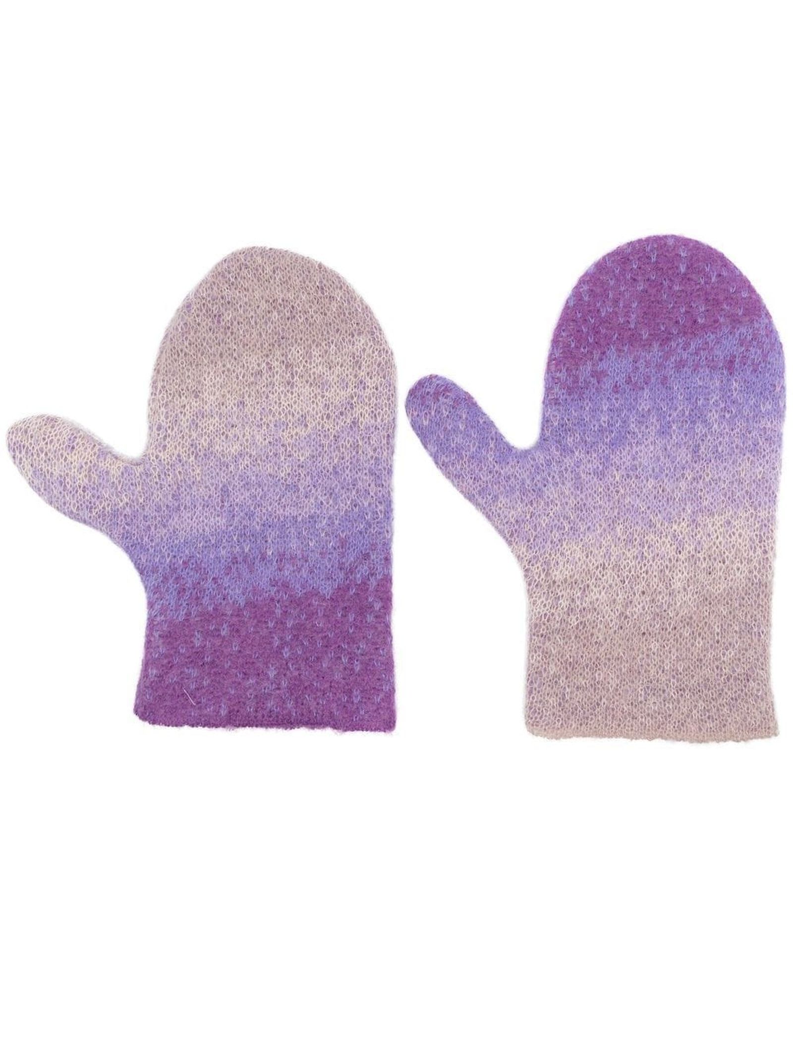 Shop Erl Purple Mohair-wool Blend Gloves In Violet
