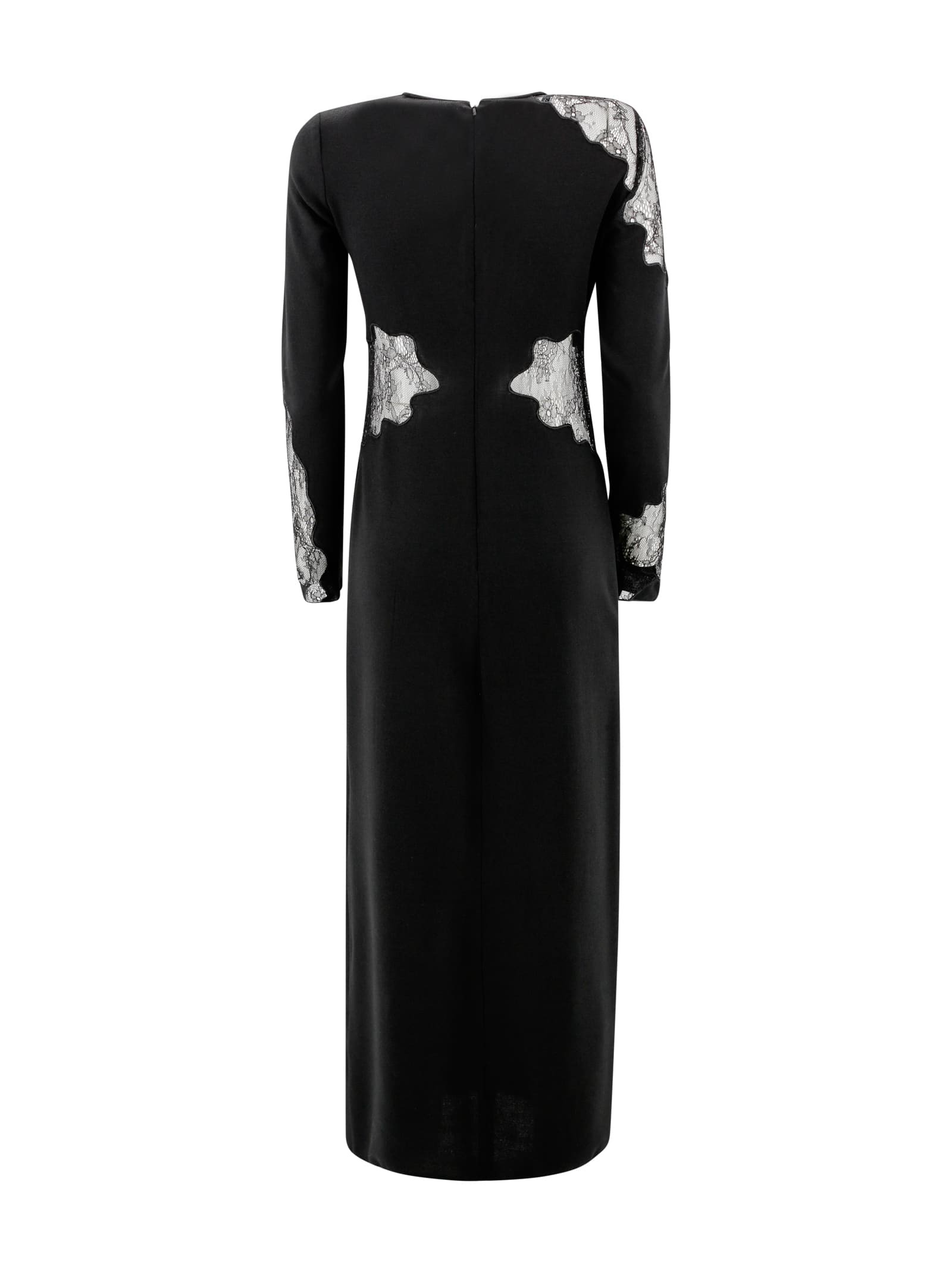 Shop Max Mara Wool Crepe Long Dress