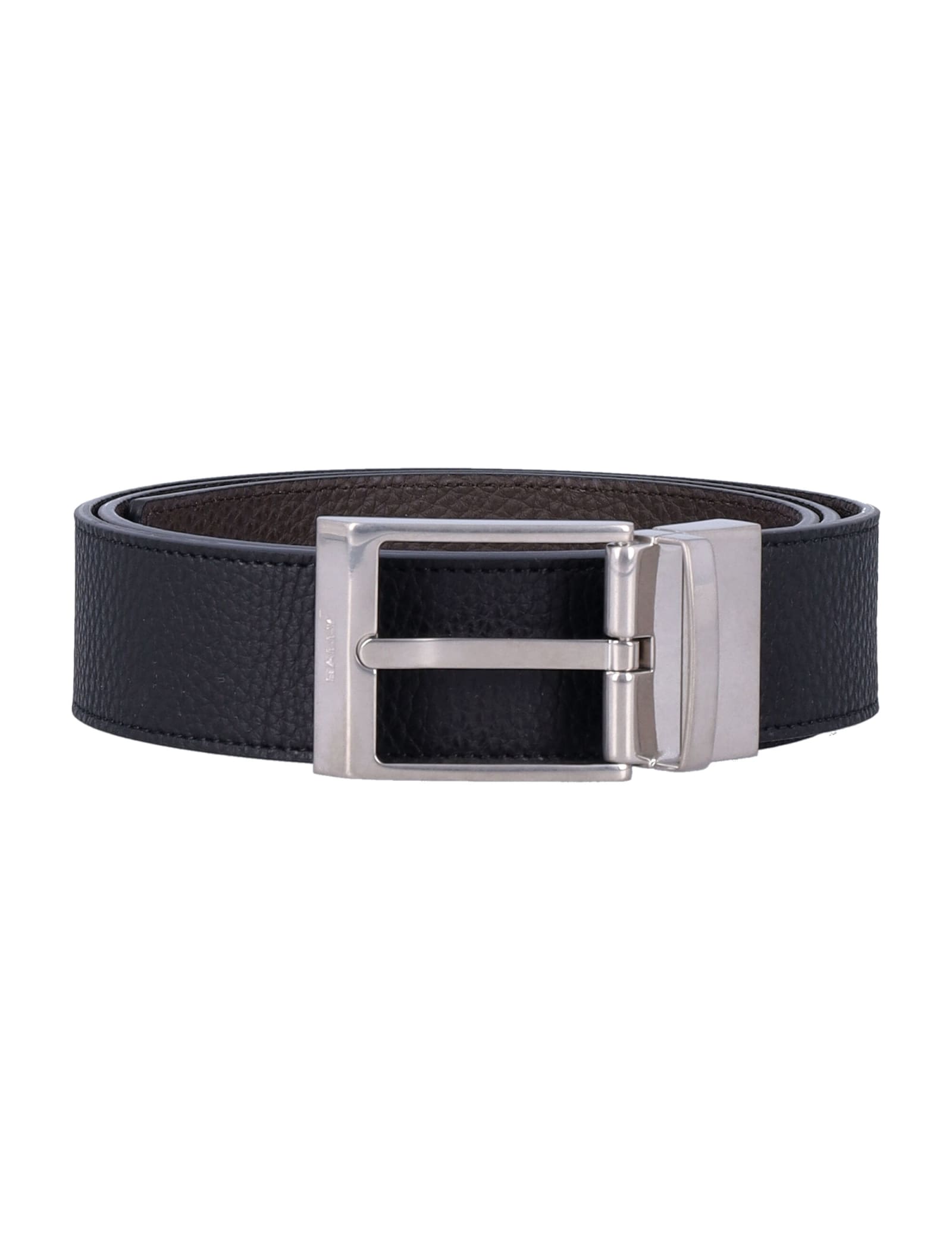 Shop Bally Shiffie Belt In Black/ebano+pal