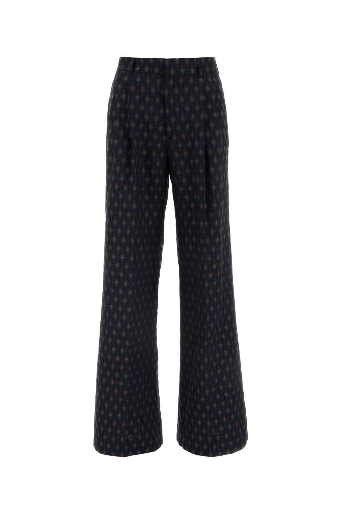 Etro Embroidered Wool Blend Pant In B0065