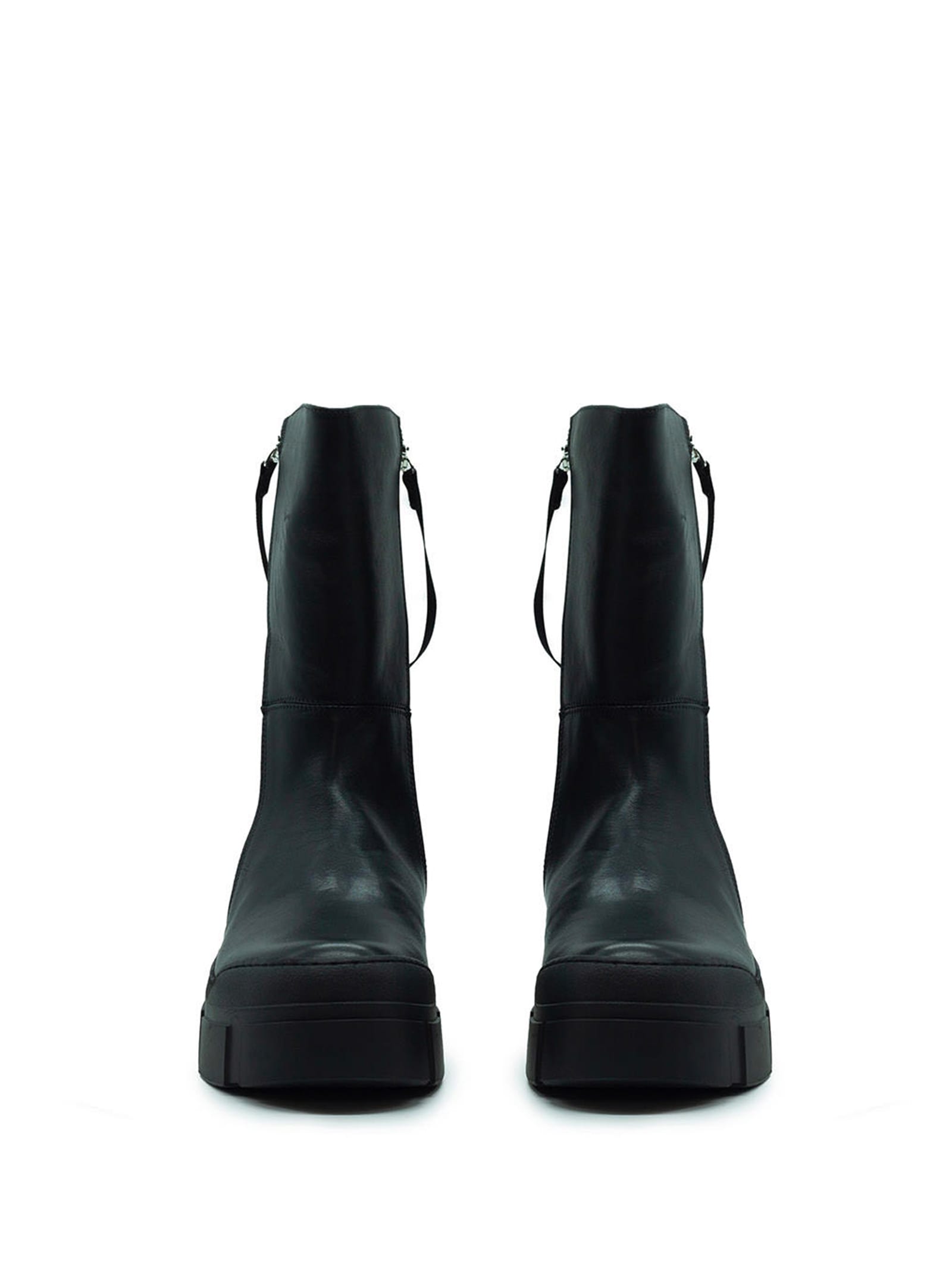 Shop Vic Matie Black Leather Zip Ankle Boot