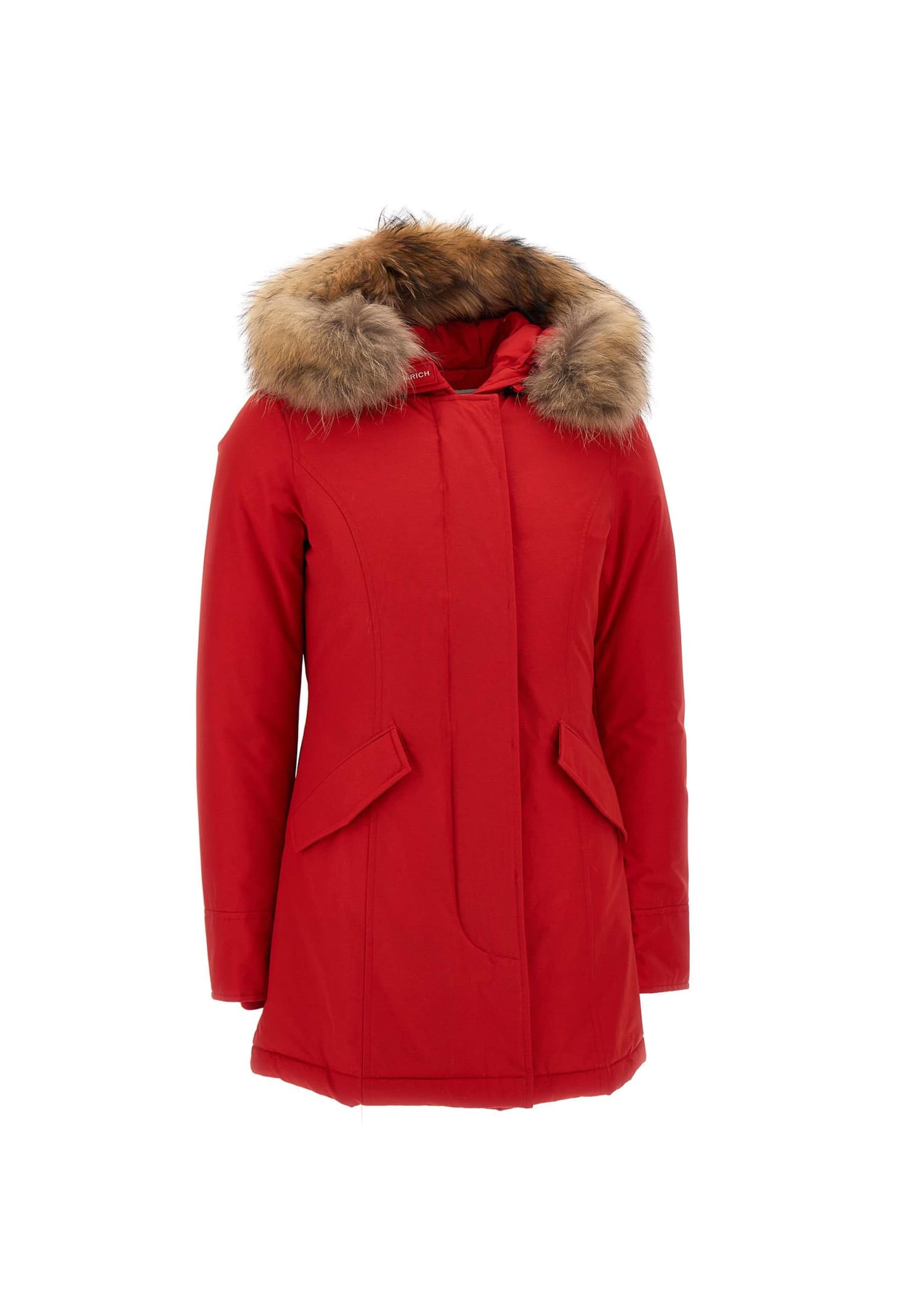 Shop Woolrich Arctic Raccoon Parka In Red