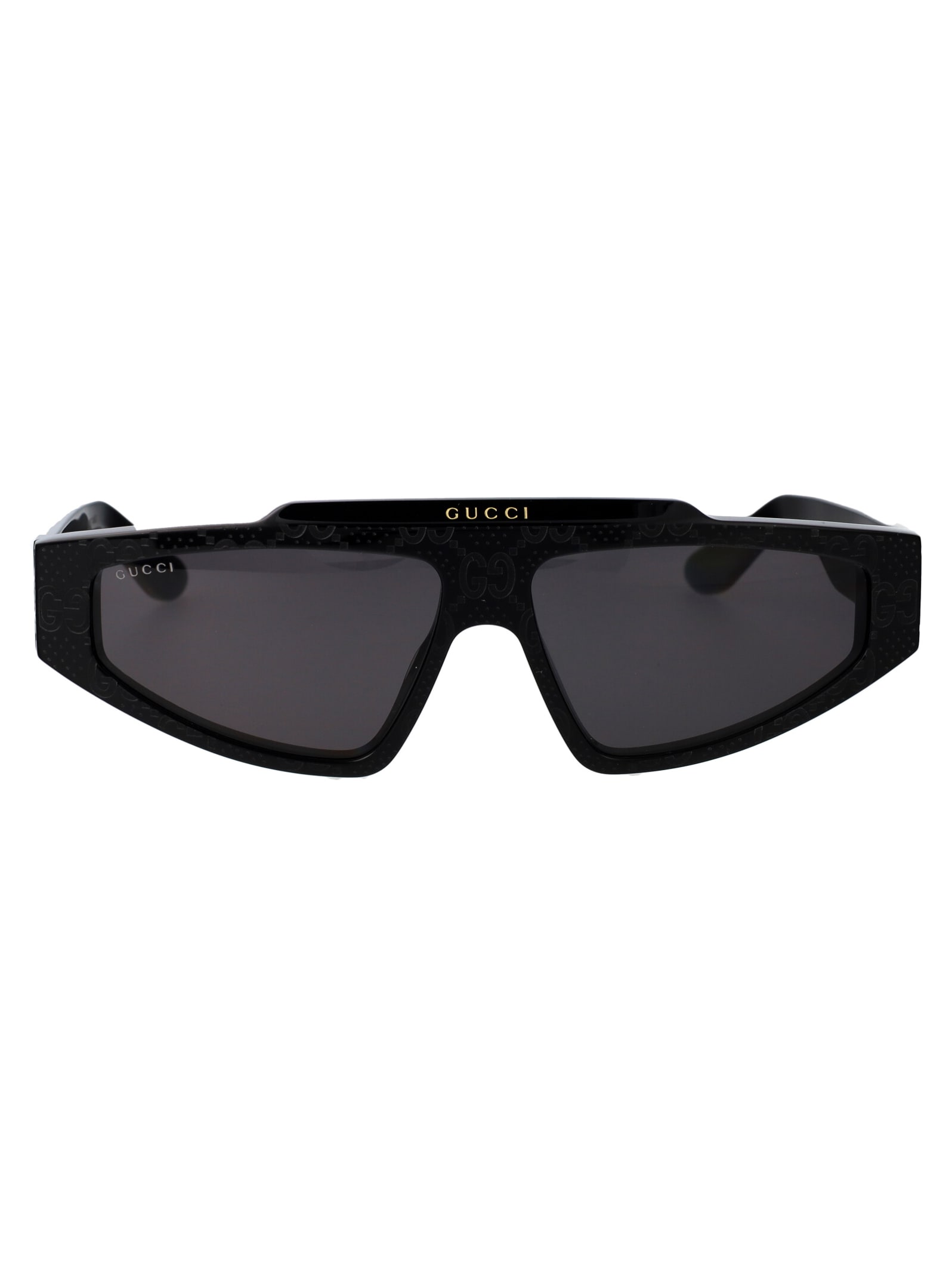 Shop Gucci Gg1591s Sunglasses In 001 Black Black Grey