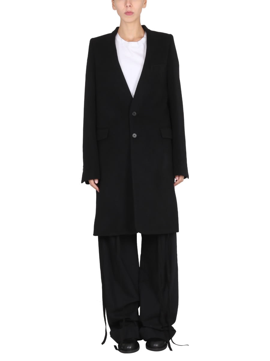 Shop Ann Demeulemeester Celine Coat In Black