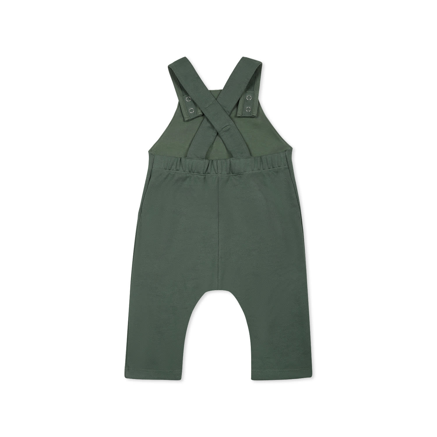 Shop Petit Bateau Green Dungarees For Baby Boy With Logo