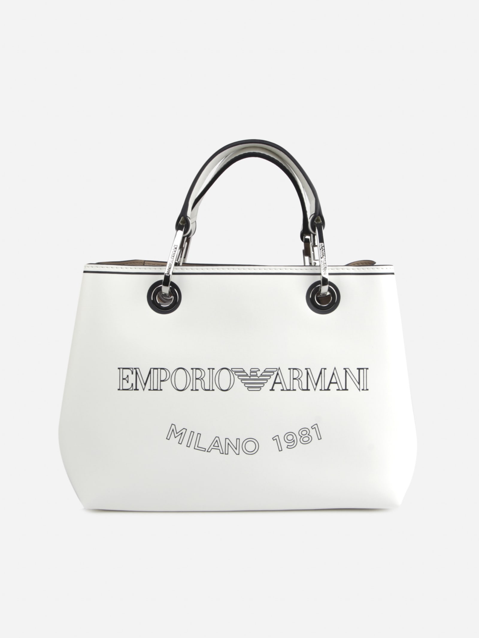 Emporio Armani Myea Bag With Contrasting Logo Print