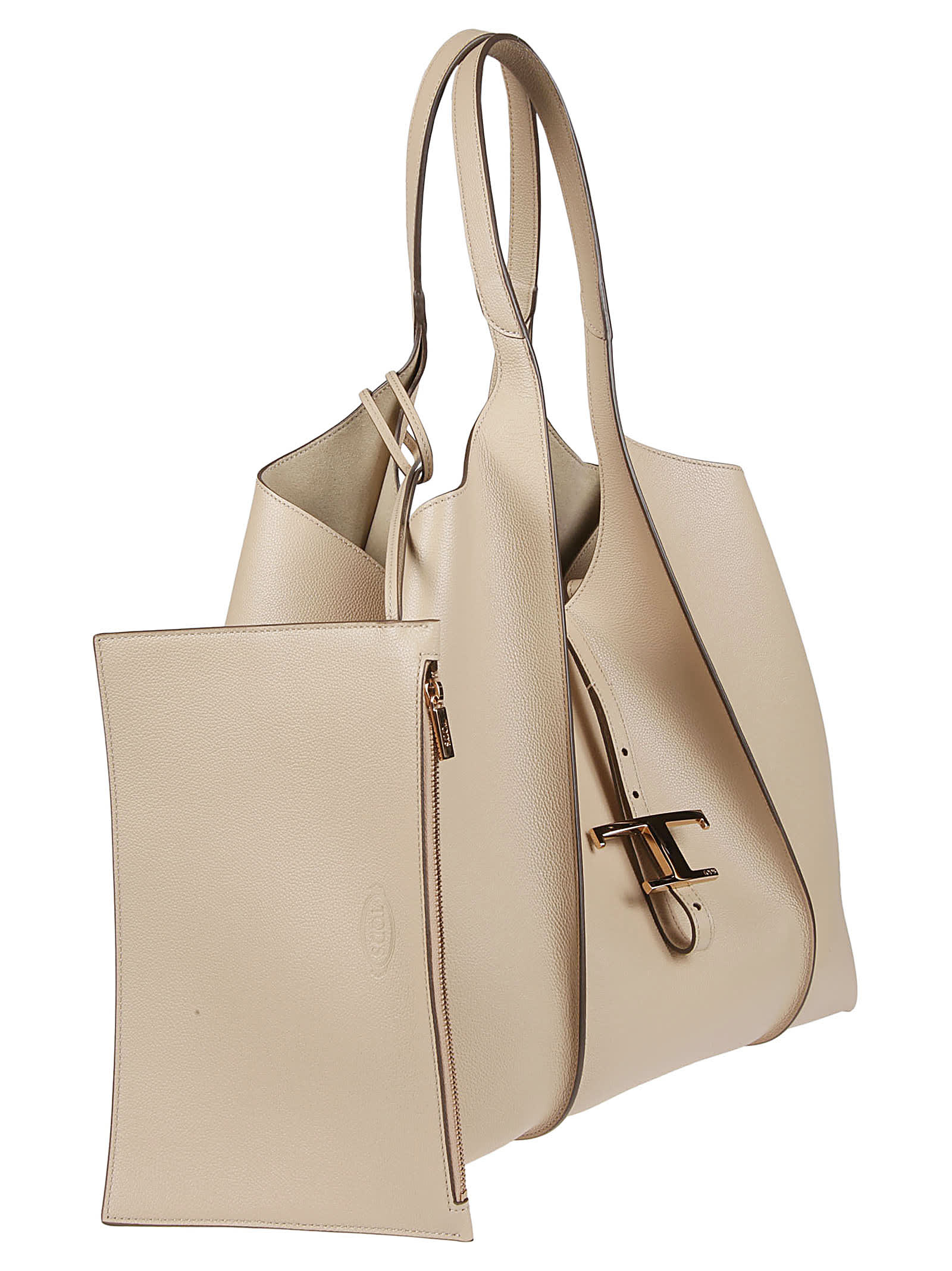 Shop Tod's Medium Tsb Shopping Bag In Naturale