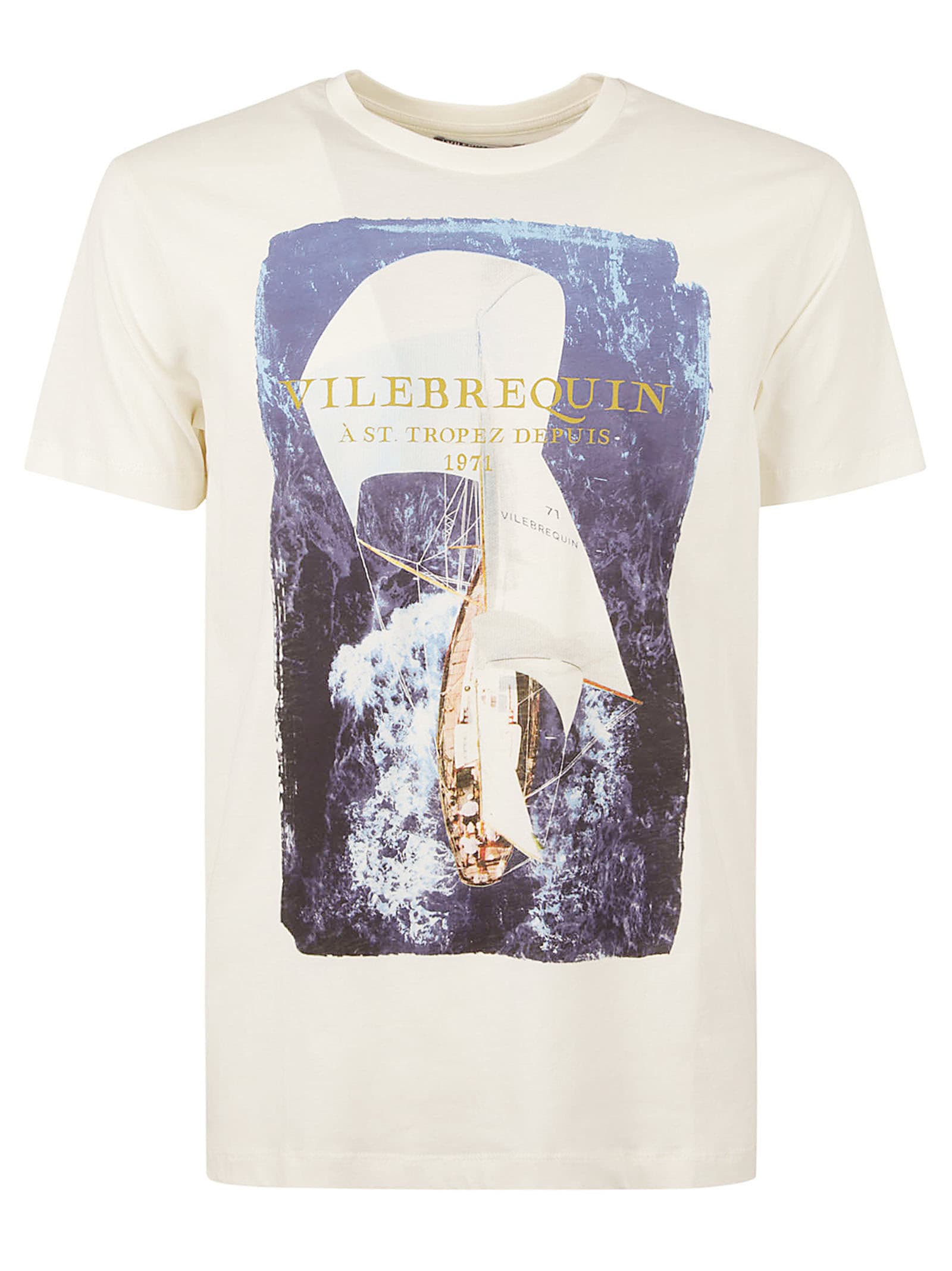 Shop Vilebrequin Graphic Photo Printed T-shirt In Off White