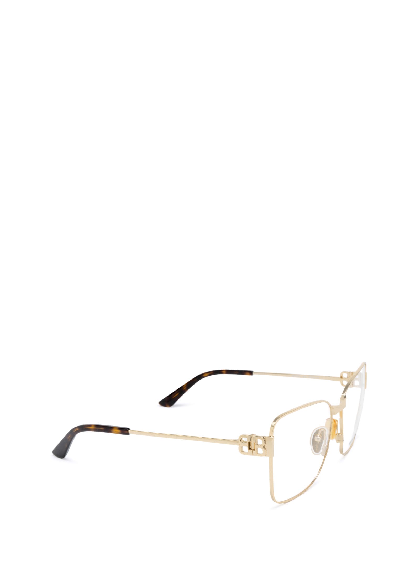 Shop Balenciaga Bb0339o Gold Glasses