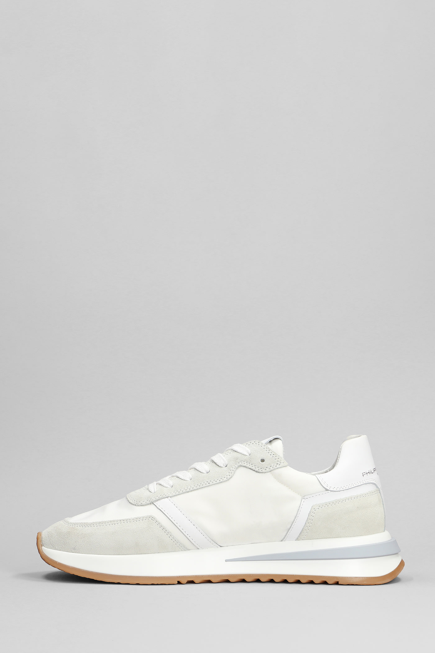 Shop Philippe Model Tropez 2.1 Sneakers In White Suede And Fabric